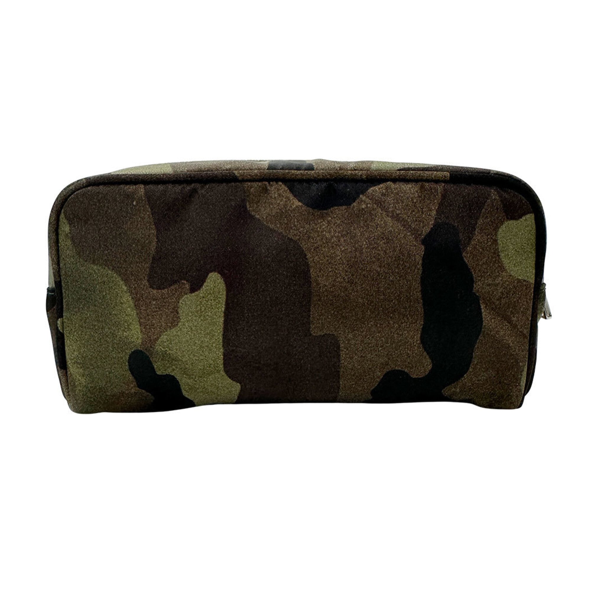 Prada Camouflage Khaki Nylon Handbag Pouch (Pre-Owned)
