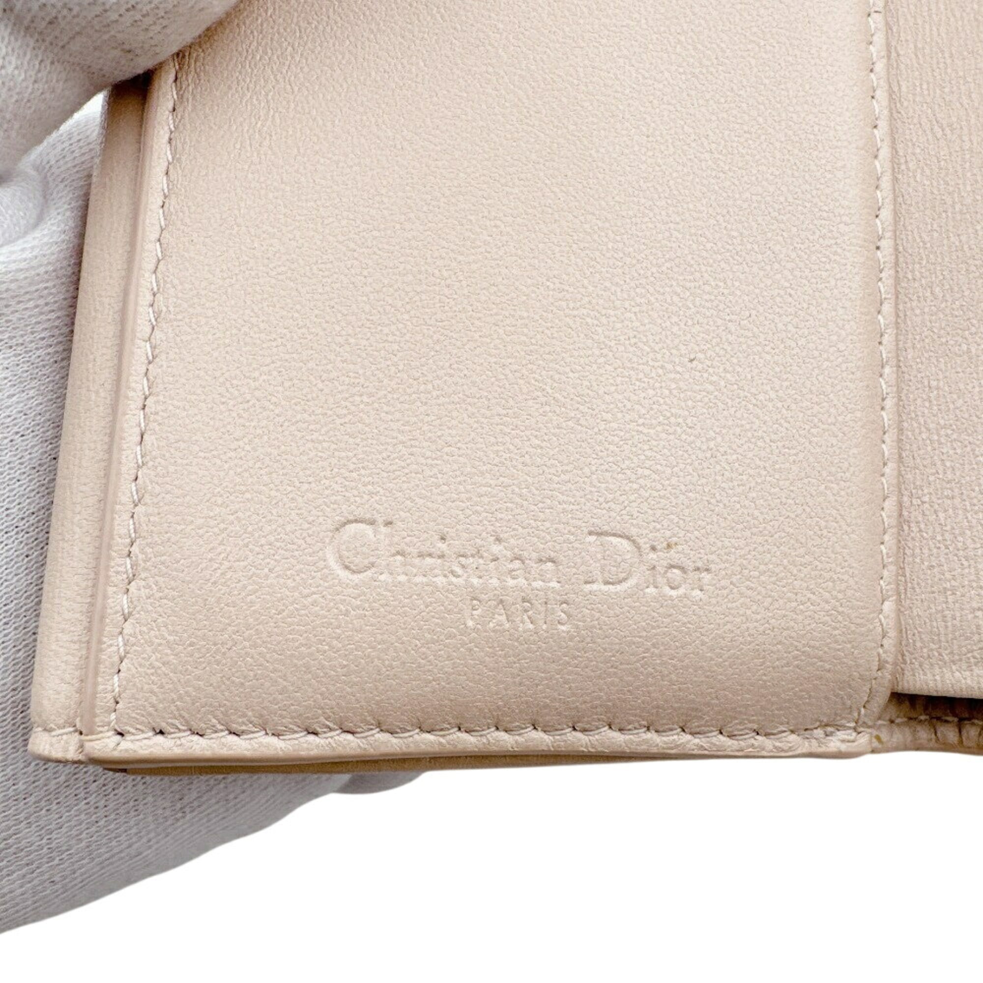 Christian Dior Pink Leather Wallet (Tri-Fold) (Pre-Owned)