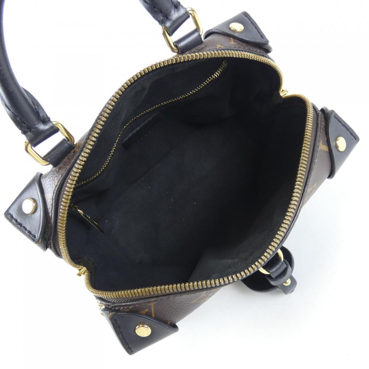 Louis Vuitton Black Marron Coated Canvas Handbag (Pre-Owned)