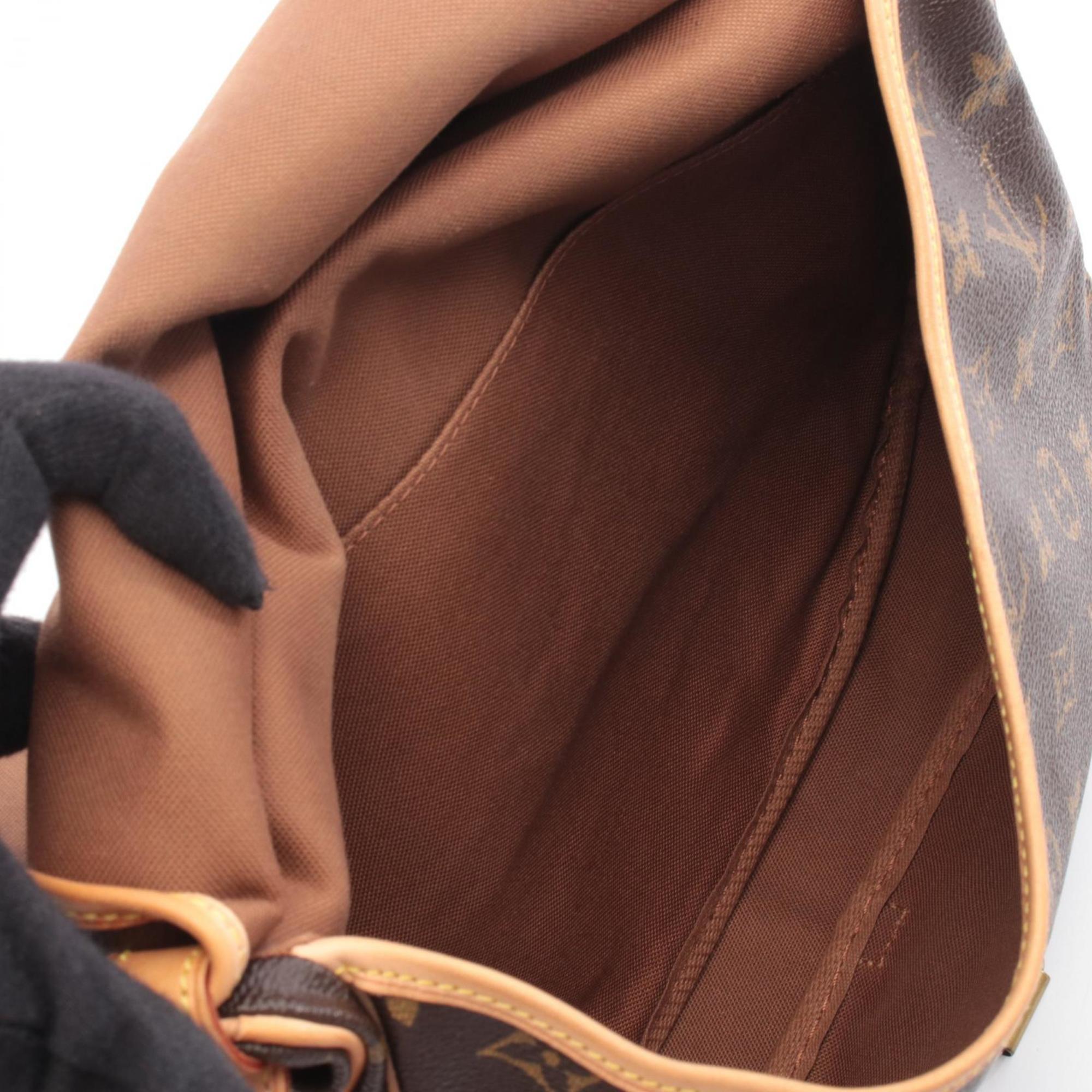 Louis Vuitton Brown Monogram Coated Canvas Leather Shoulder Bag (Pre-Owned)