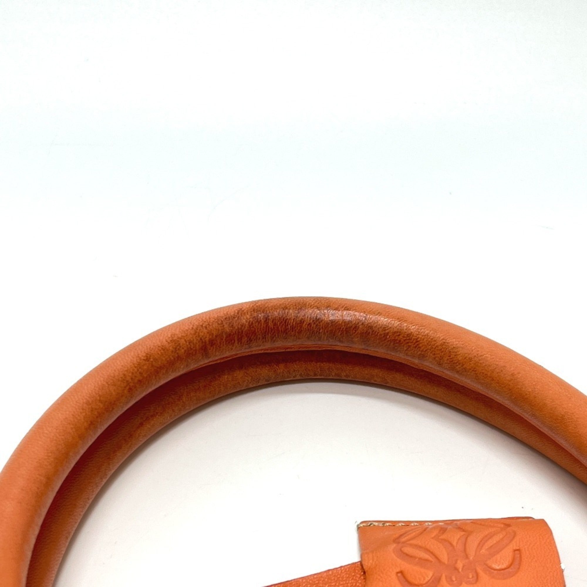 Loewe Amazona Orange Leather Handbag Tote Bag (Pre-Owned)