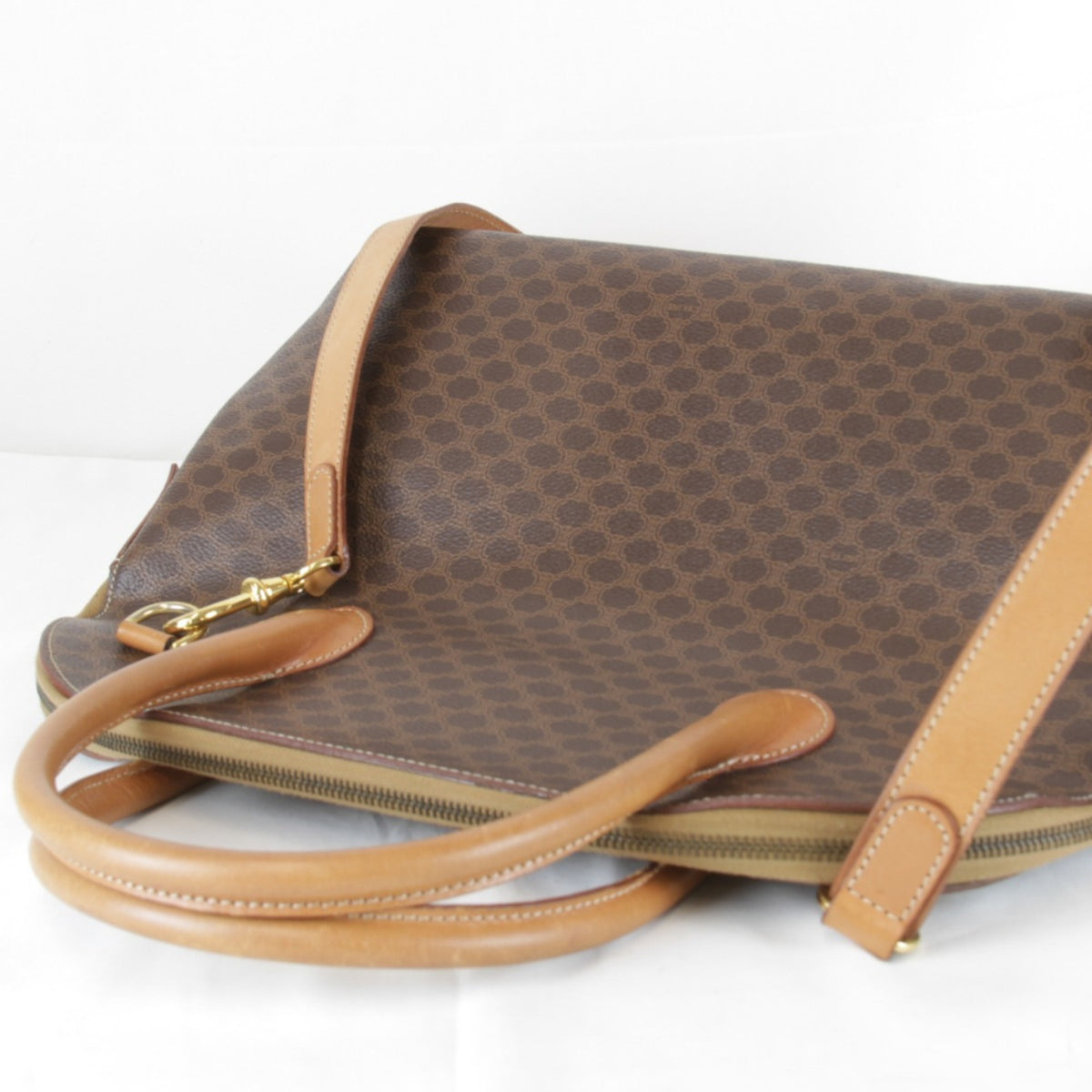 Celine Macadam Brown Pvc Leather Shoulder Bag (Pre-Owned)