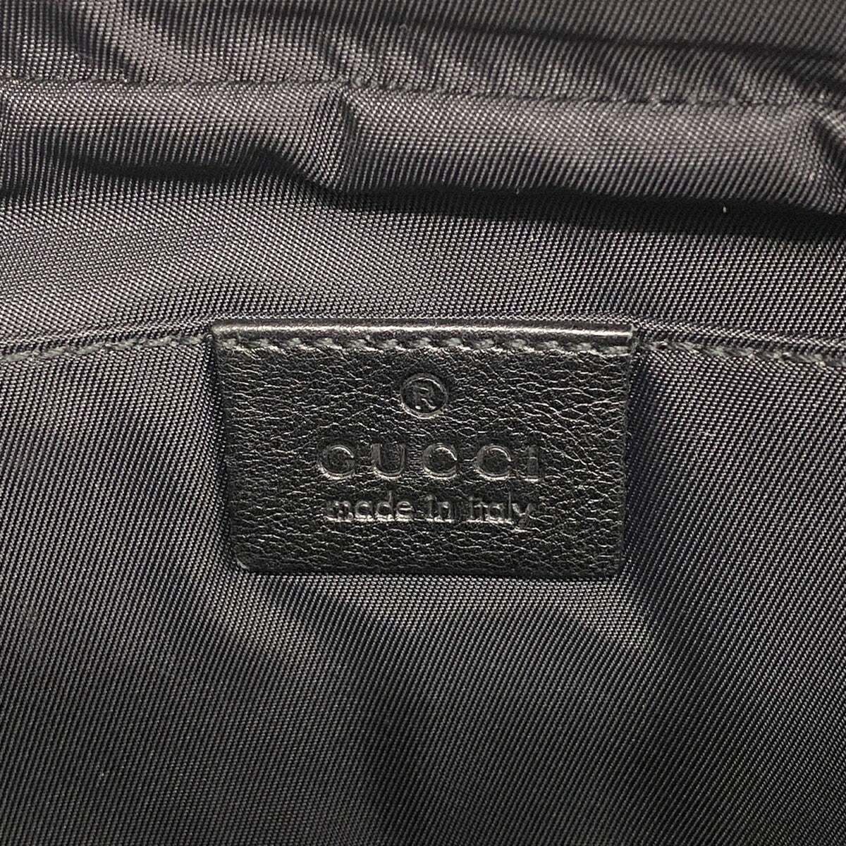 Gucci Black Leather Nylon Fanny Pack (Pre-Owned)