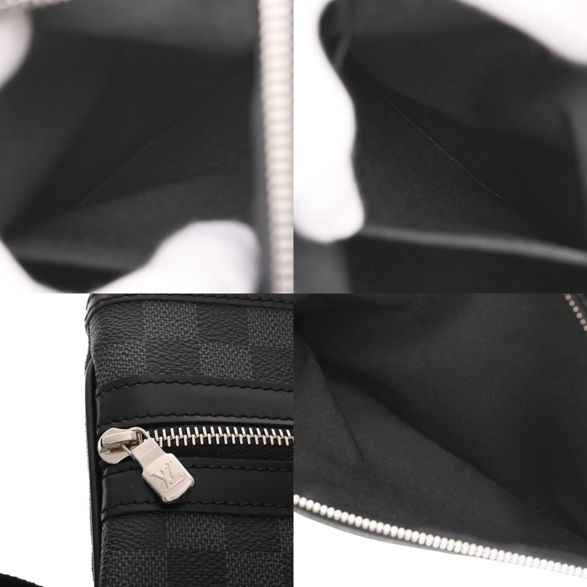 Louis Vuitton Damier Graphite Black Gray Damier Graphite Shoulder Bag (Pre-Owned)