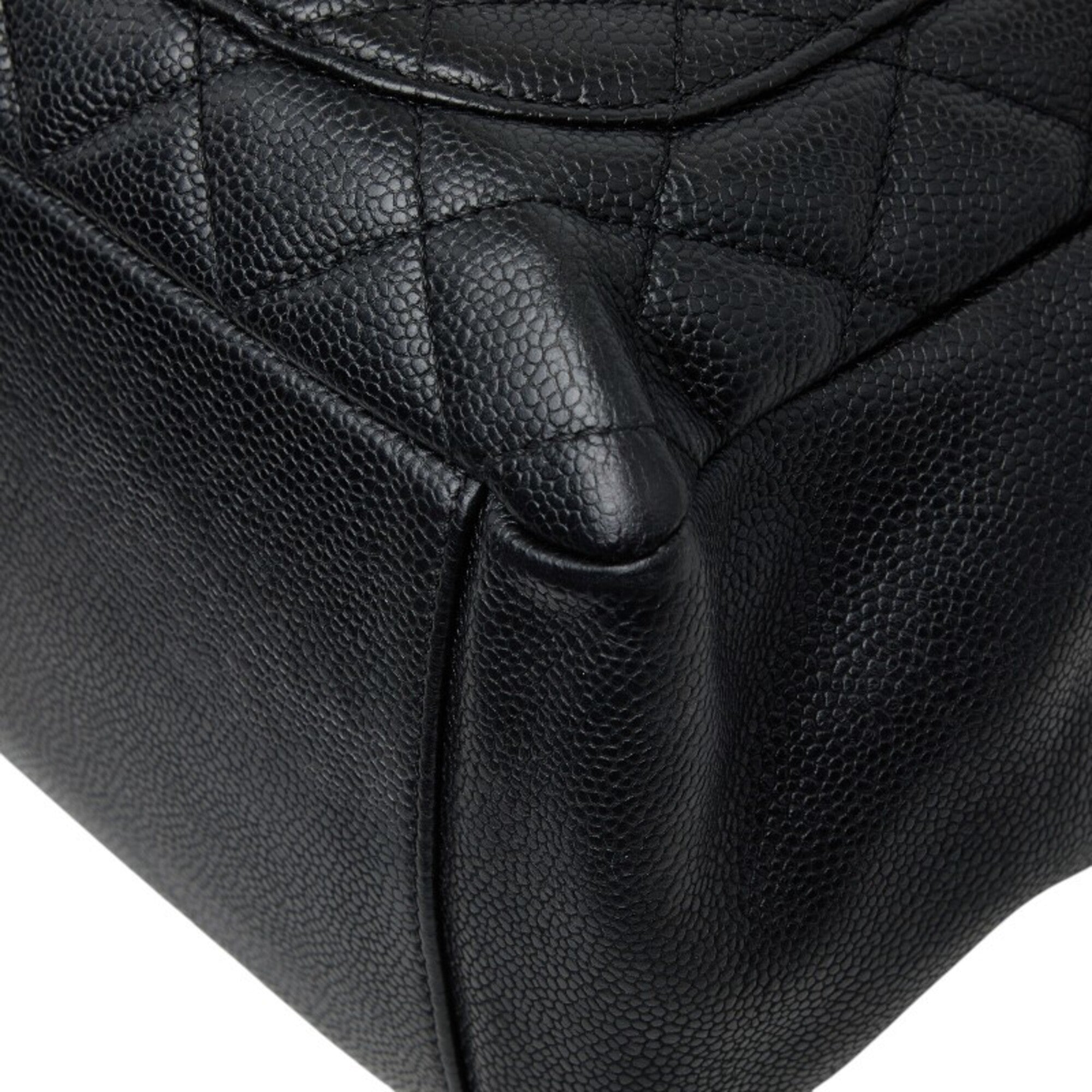 Chanel Black Grained Calfskin Shoulder Bag (Pre-Owned)