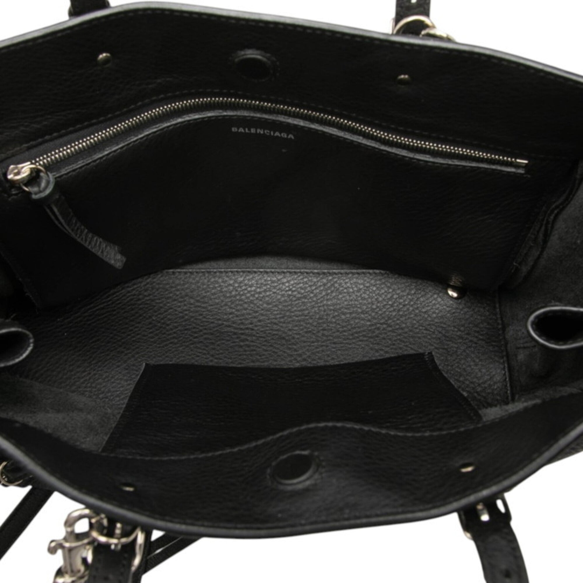 Balenciaga Black Leather Handbag Shoulder Bag (Pre-Owned)