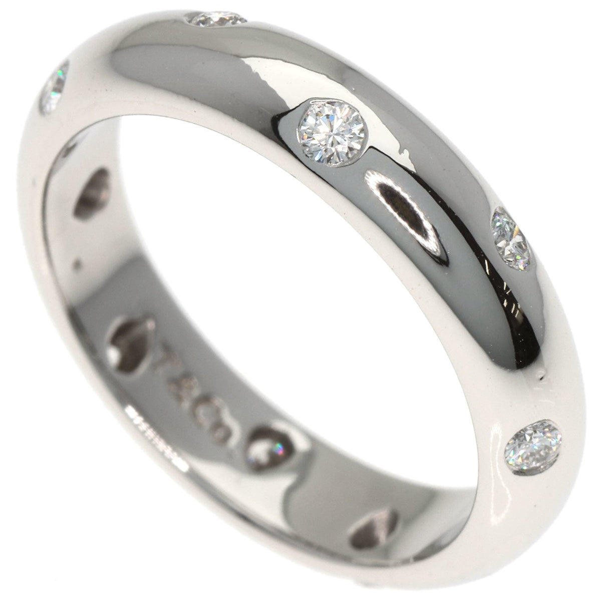Tiffany Silver Platinum 950 Band Ring (Pre-Owned)