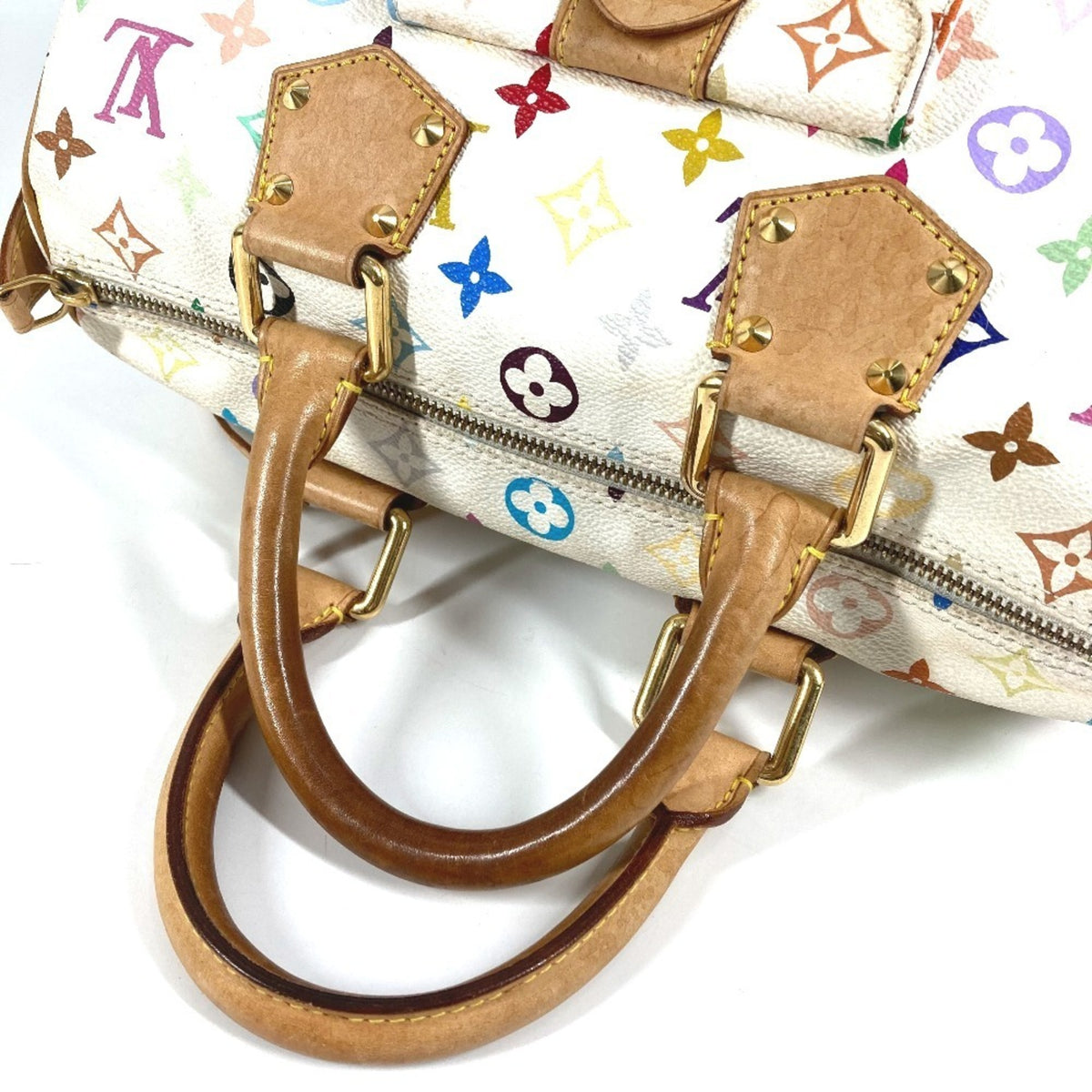 Louis Vuitton Monogram Multicolore Blanc White Monogram Multicolore Boston Bag Handbag (Pre-Owned)