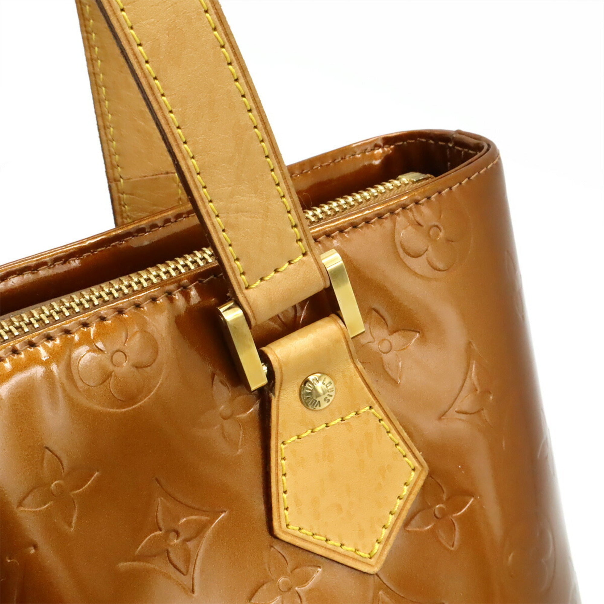 Louis Vuitton Bronze Leather Shoulder Bag Tote Bag (Pre-Owned)