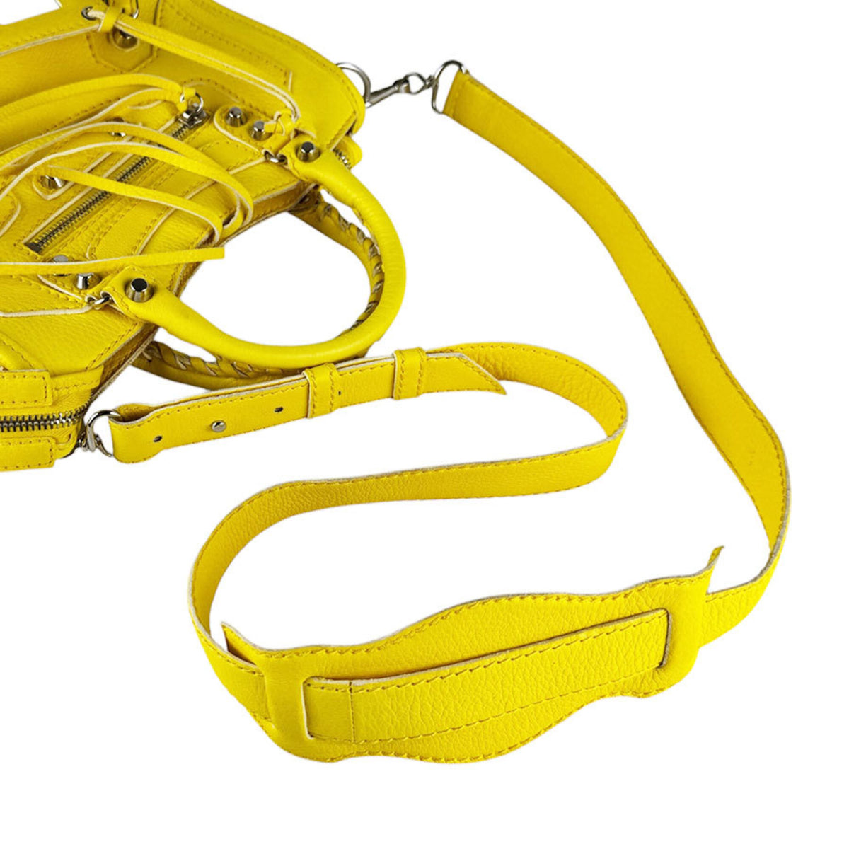 Balenciaga Yellow Leather Handbag Shoulder Bag (Pre-Owned)