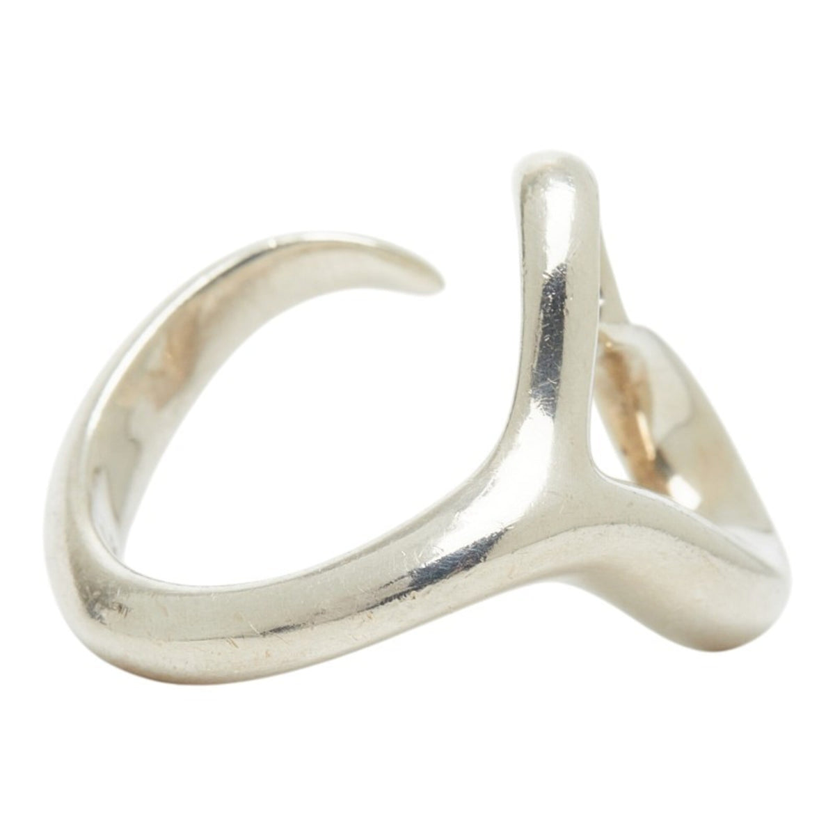Tiffany Open Heart Silver Silver 925 Band Ring (Pre-Owned)