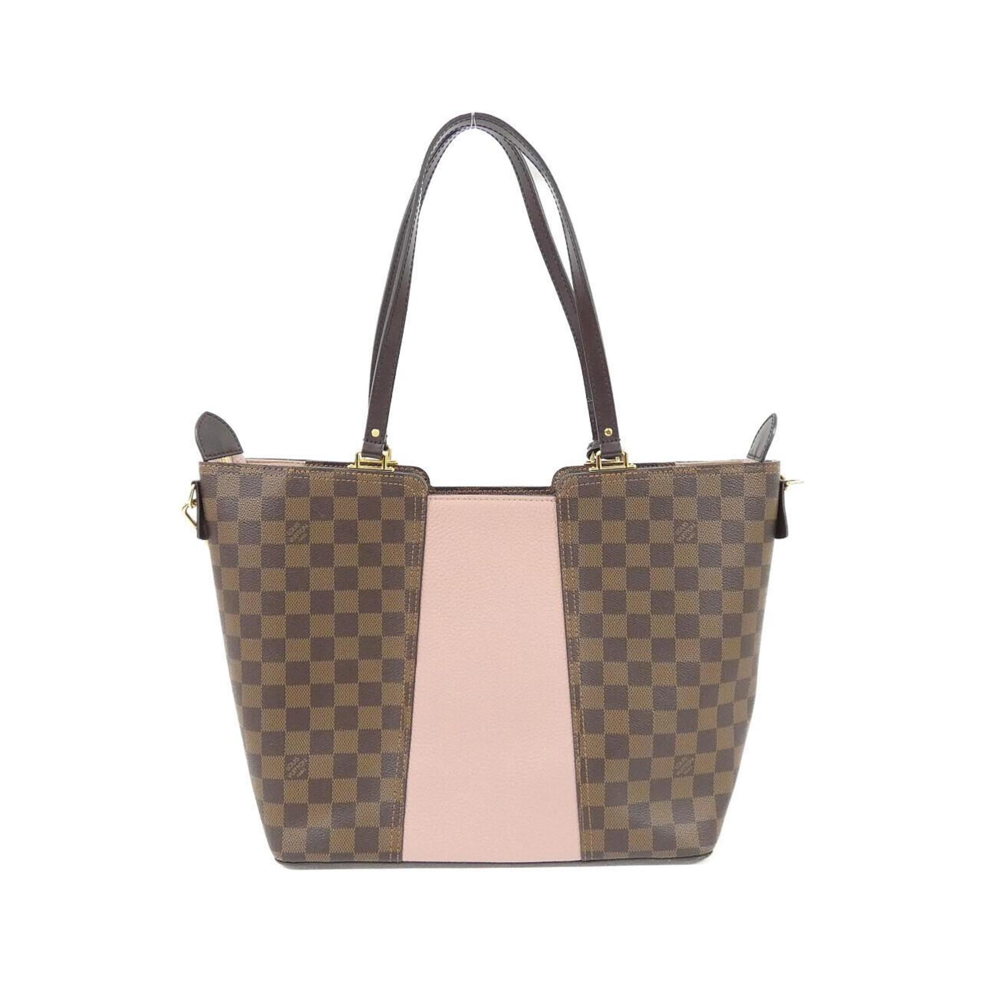 Louis Vuitton Ebene Magnolia Coated Canvas Leather Handbag (Pre-Owned)