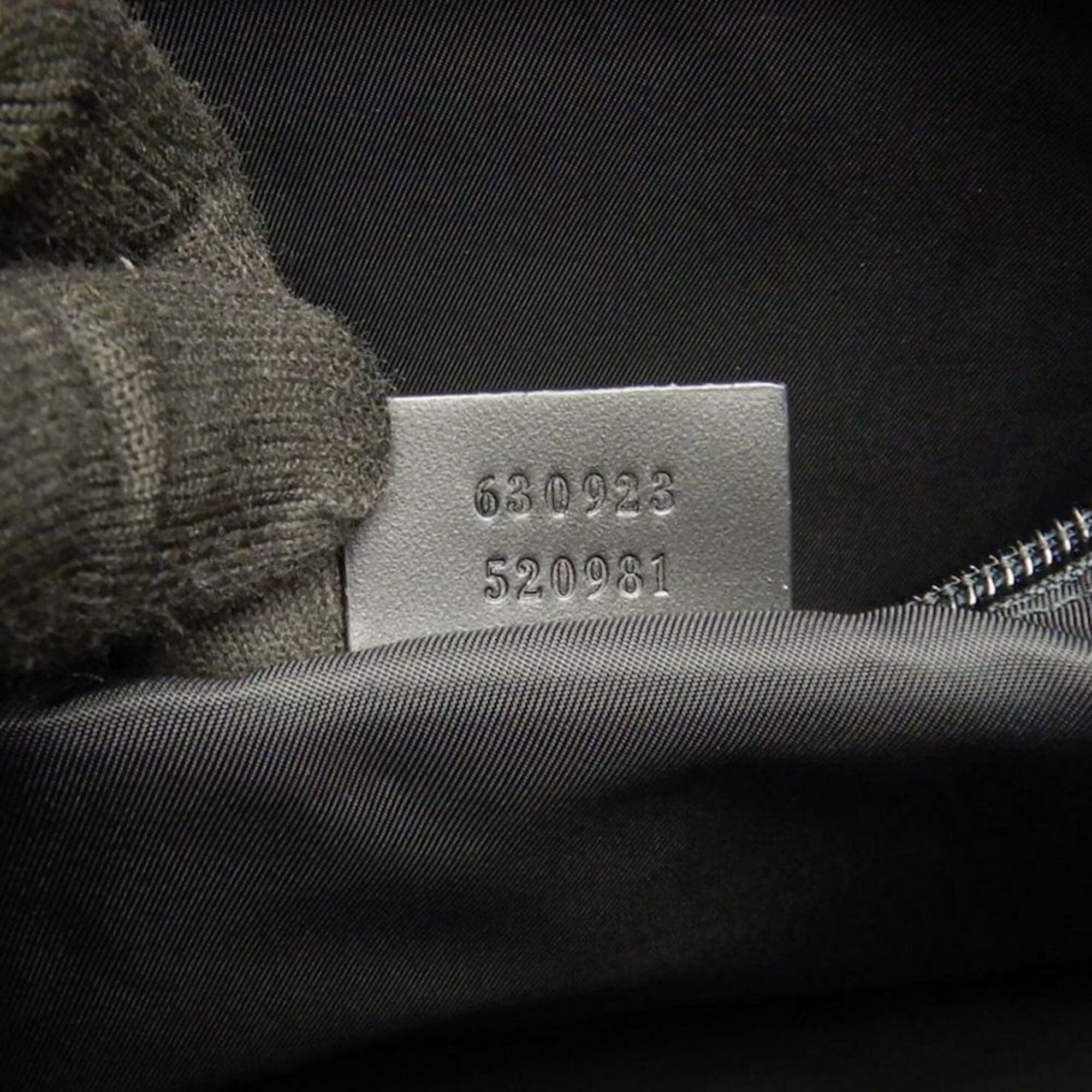 Gucci Black Canvas Leather Tote Bag (Pre-Owned)