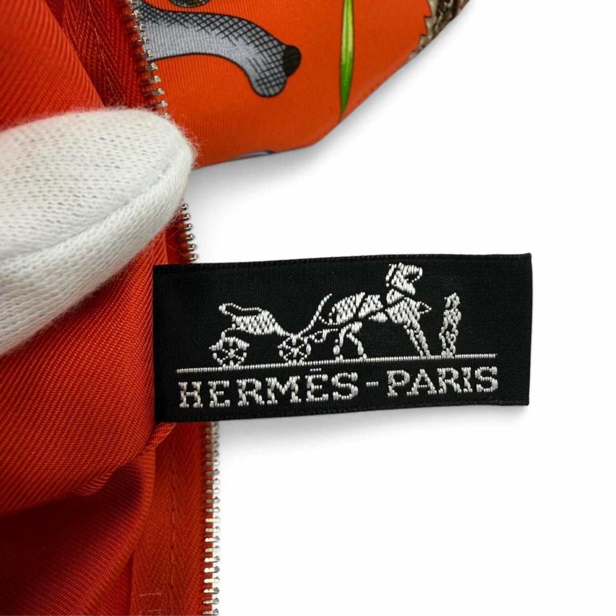 Hermes Fauve Orange Poppy Silk Shoulder Bag (Pre-Owned)
