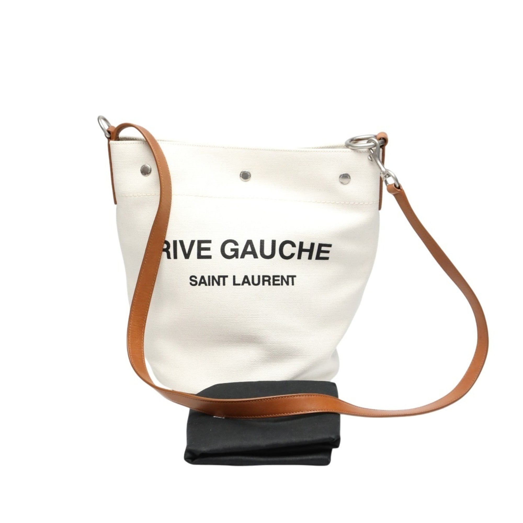 Yves Saint Laurent Brown Canvas Shoulder Bag (Pre-Owned)