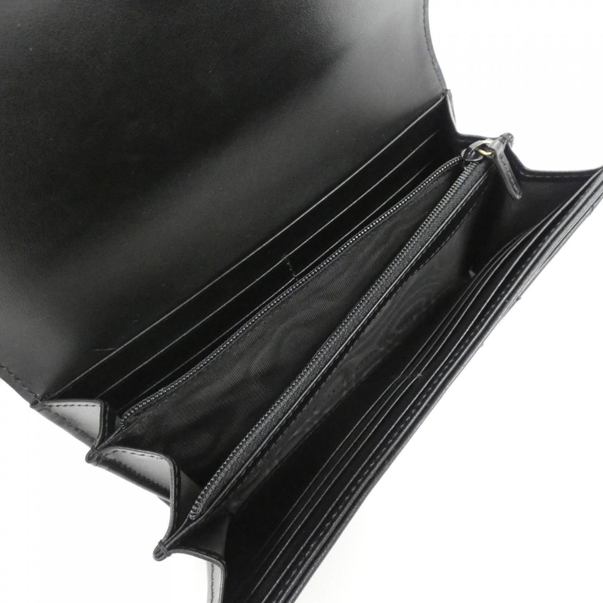 Gucci Black Quilting Leather Long Wallet (Bi-Fold) (Pre-Owned)