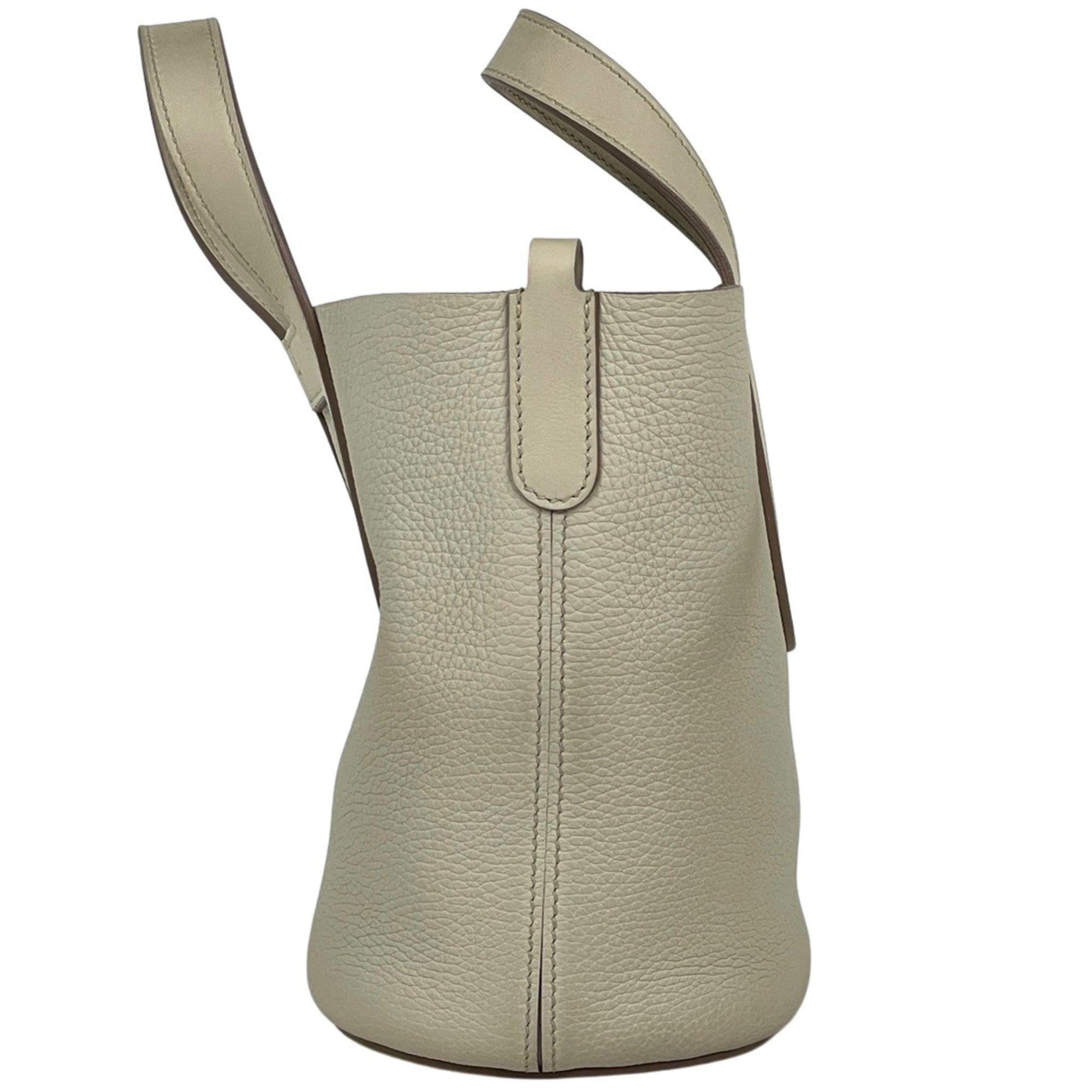 Hermes Ivory Taurillon Clemence Leather Handbag (Pre-Owned)