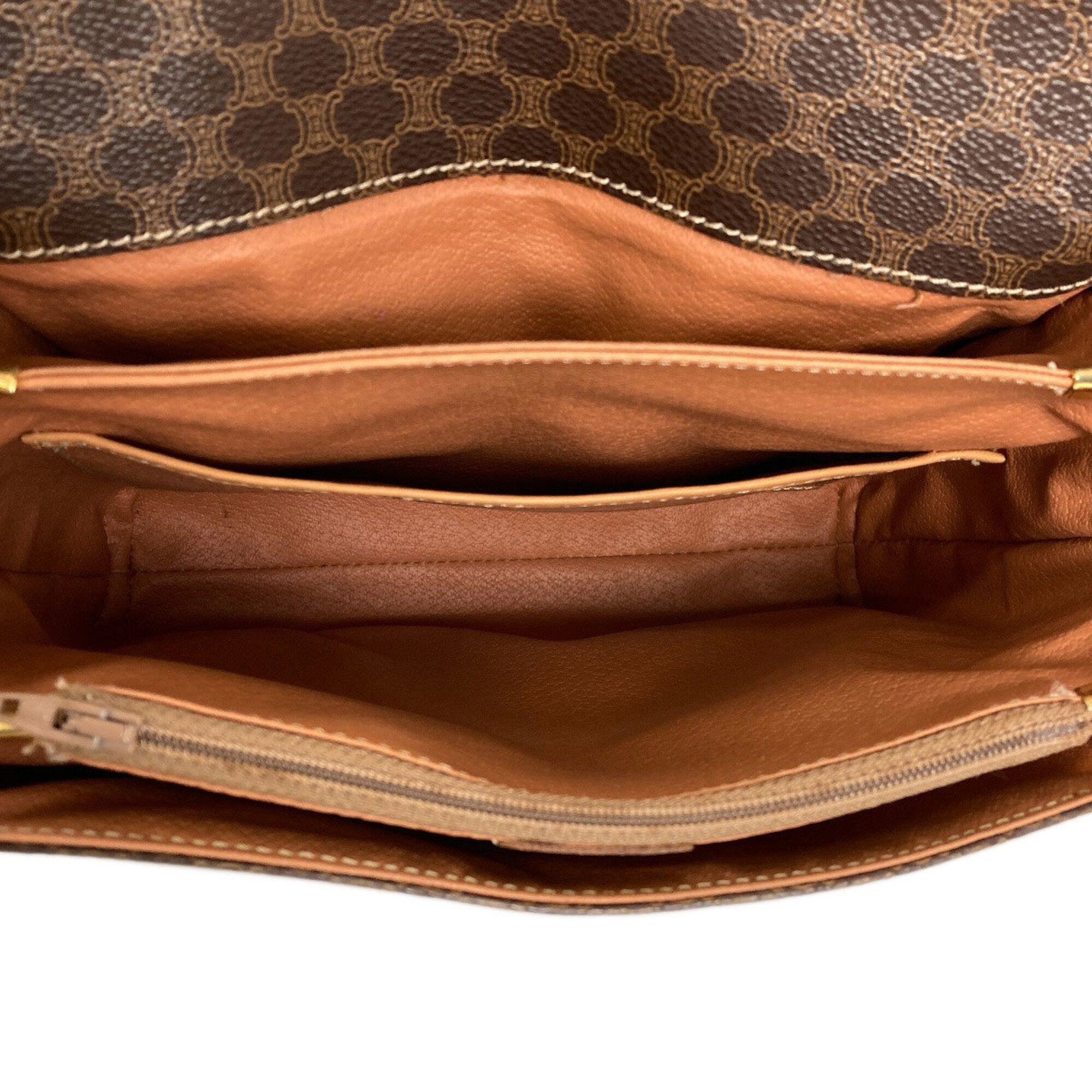 Celine Macadam Brown Pvc Shoulder Bag (Pre-Owned)