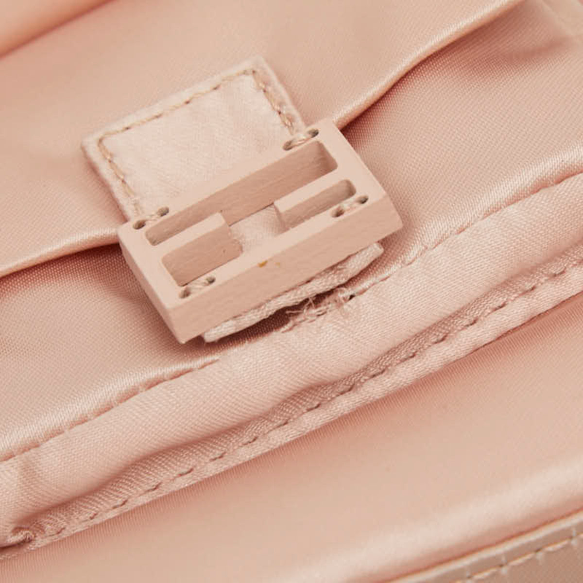 Fendi Pink Satin Handbag Shoulder Bag (Pre-Owned)
