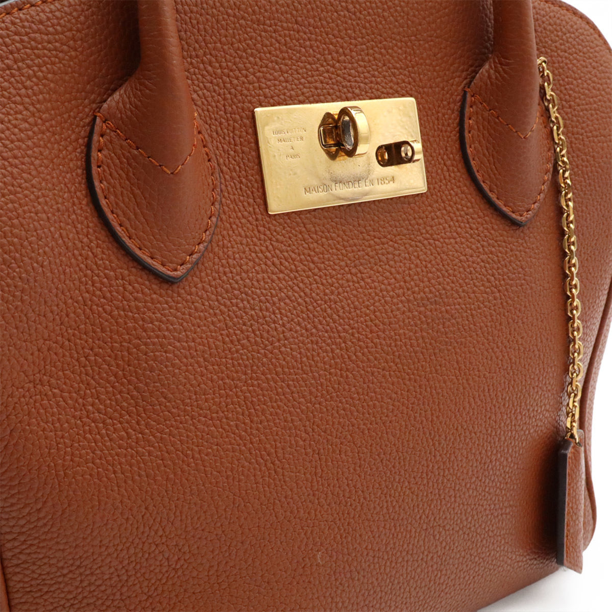 Louis Vuitton Brown Gold Brown Leather Handbag Shoulder Bag (Pre-Owned)