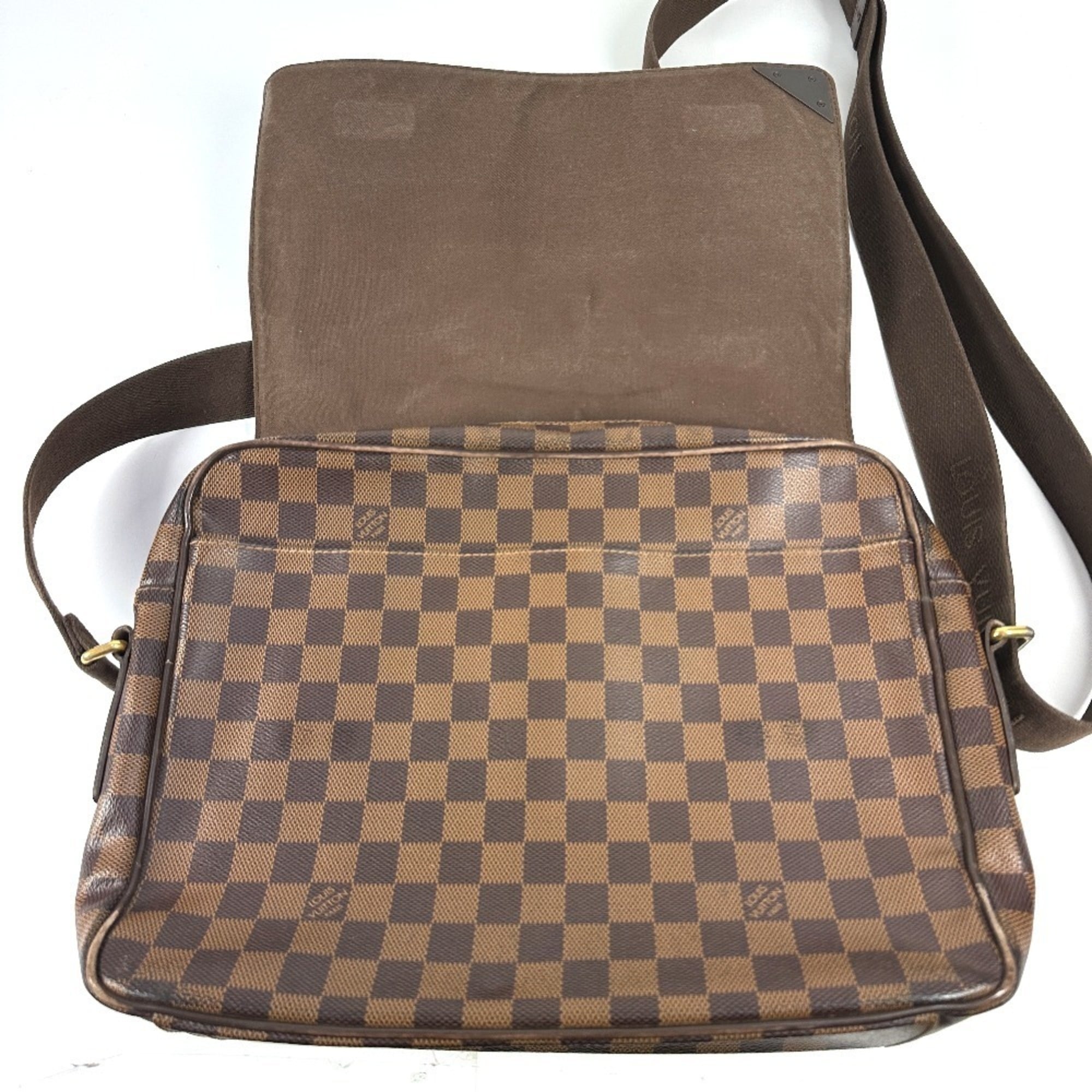 Louis Vuitton Brown Damier Canvas Messenger Bag Shoulder Bag (Pre-Owned)