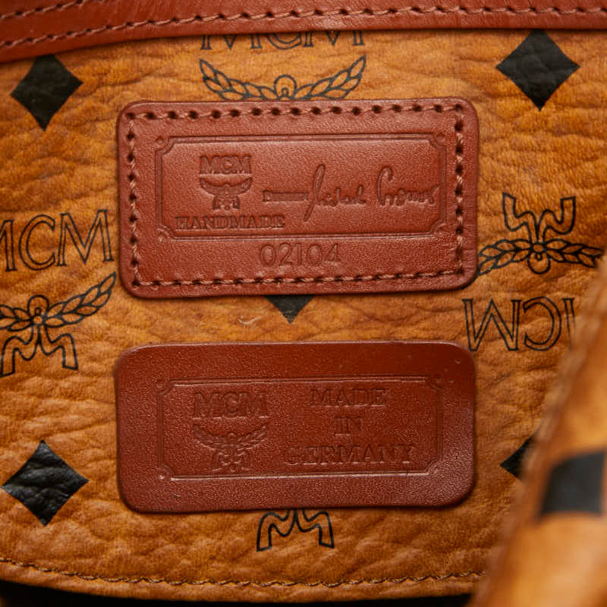 Mcm Brown Pvc Leather Boston Bag Handbag (Pre-Owned)