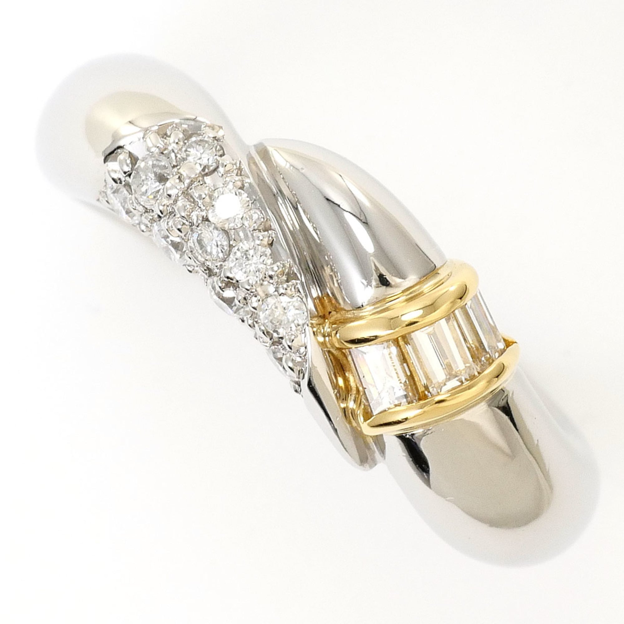 Unbranded Platinum Yellow Gold Yellow Gold (18K) Platinum 900 Band Ring (Pre-Owned)