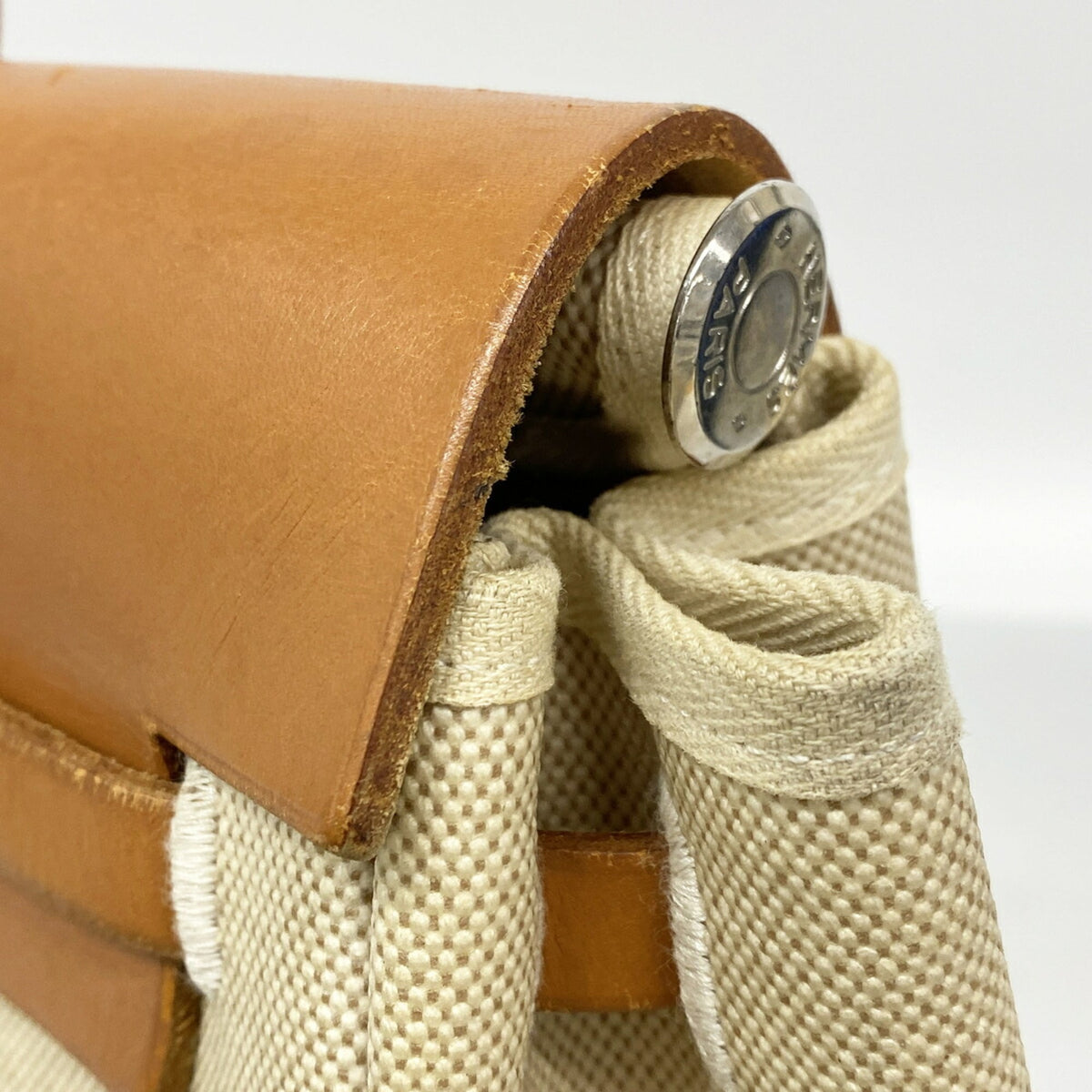 Hermes Natural Toile H Handbag (Pre-Owned)
