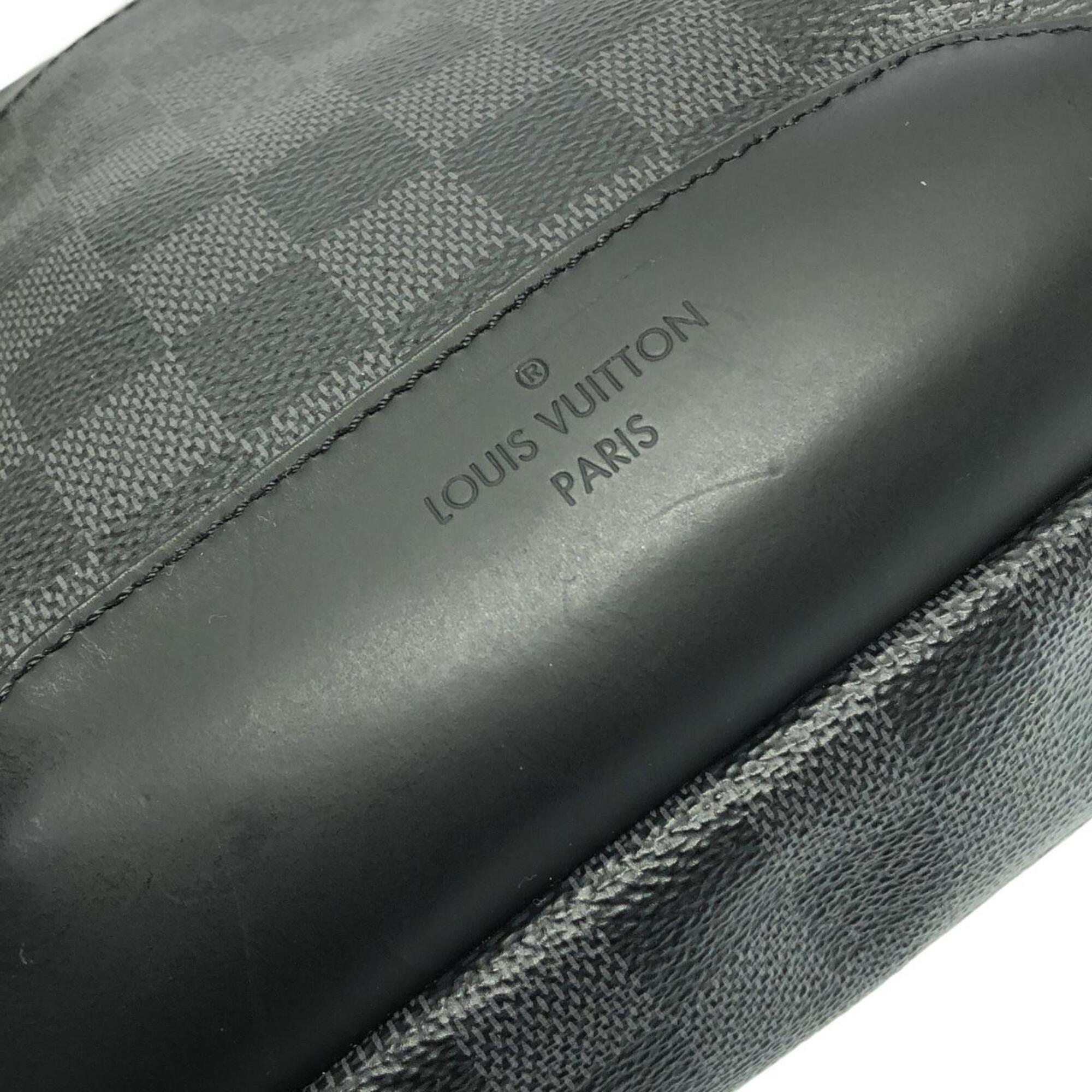 Louis Vuitton Dark Gray Graphite Coated Canvas Shoulder Bag (Pre-Owned)