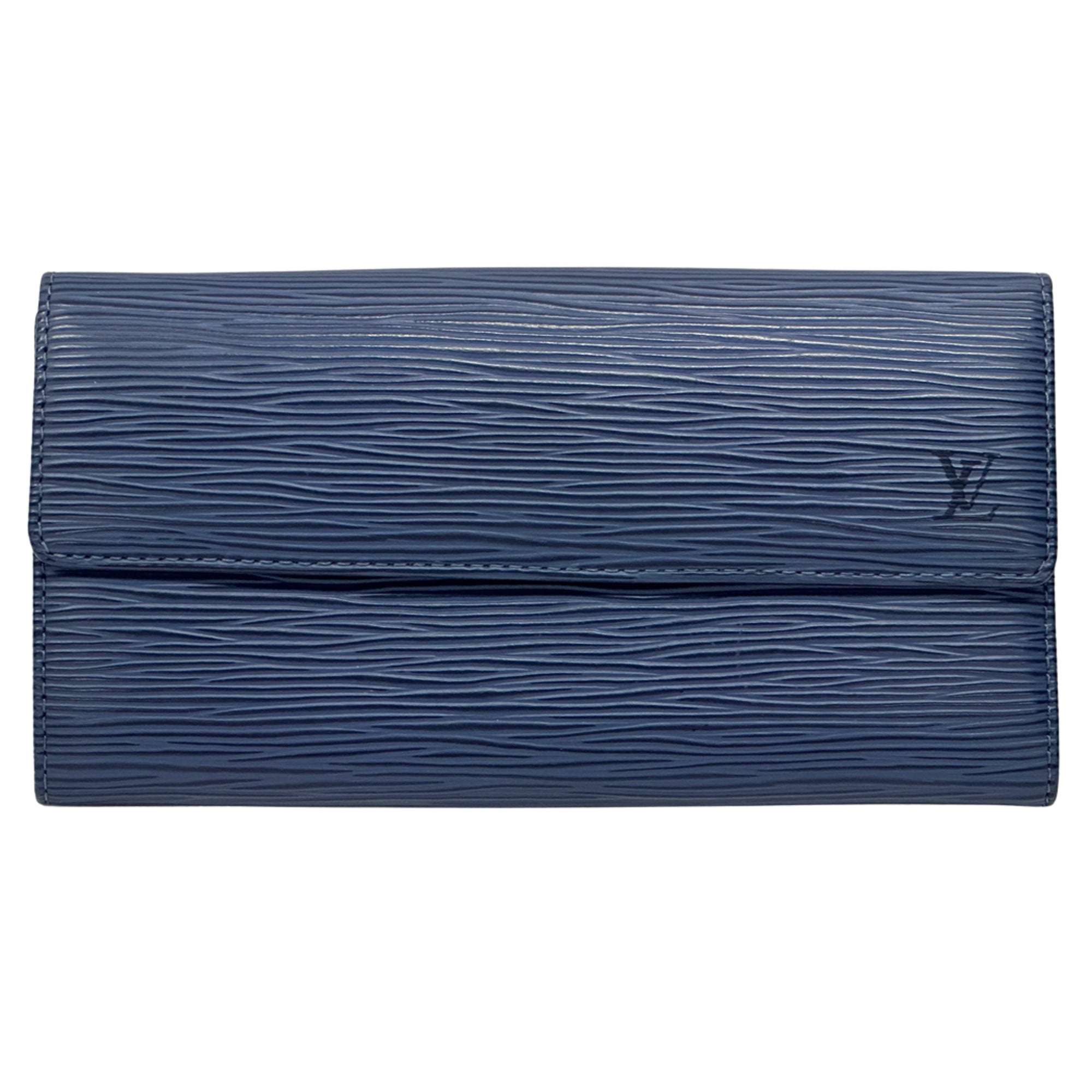Louis Vuitton Blue Myrtille Epi Leather Long Wallet (Bi-Fold) (Pre-Owned)