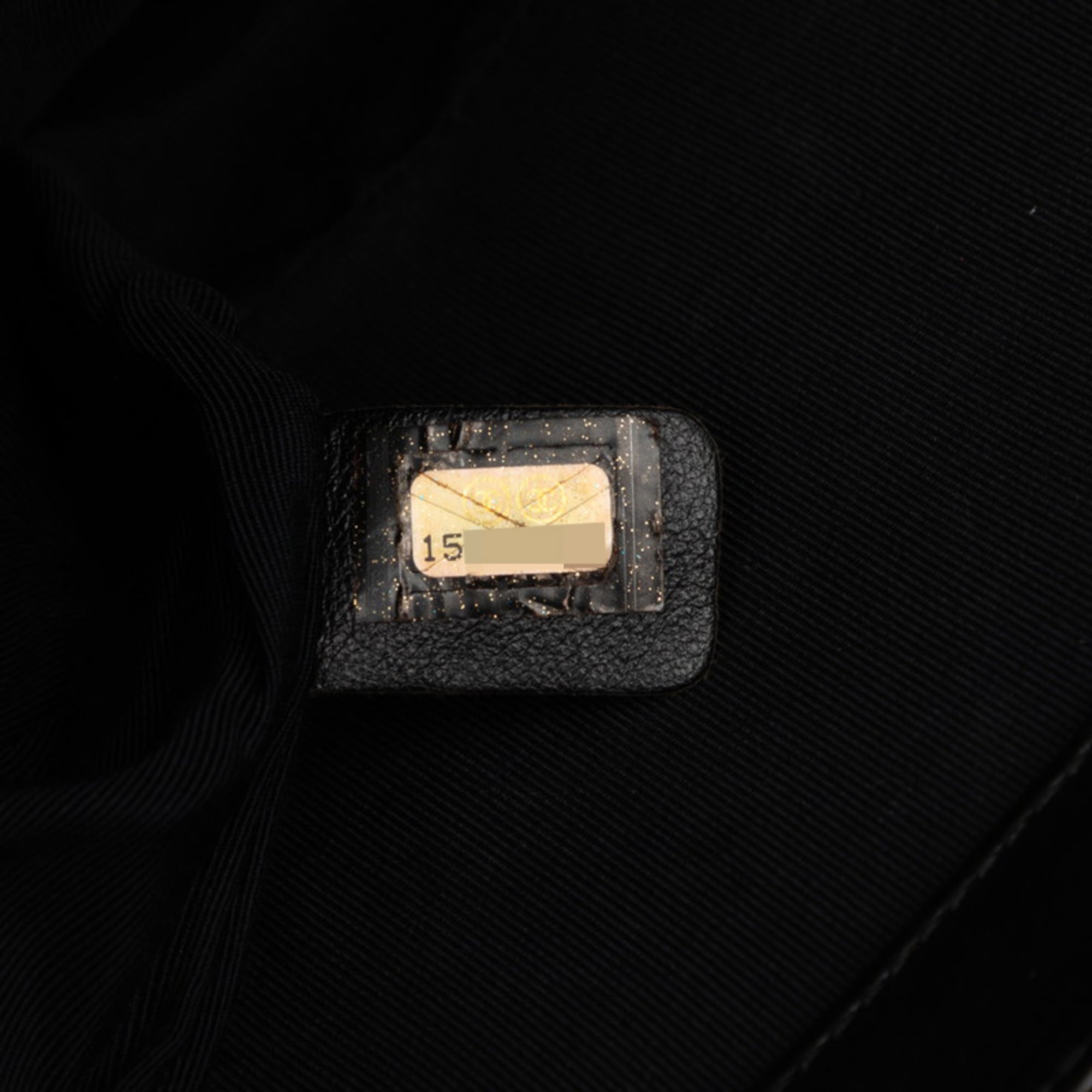 Chanel Black Brown Leather Shoulder Bag (Pre-Owned)