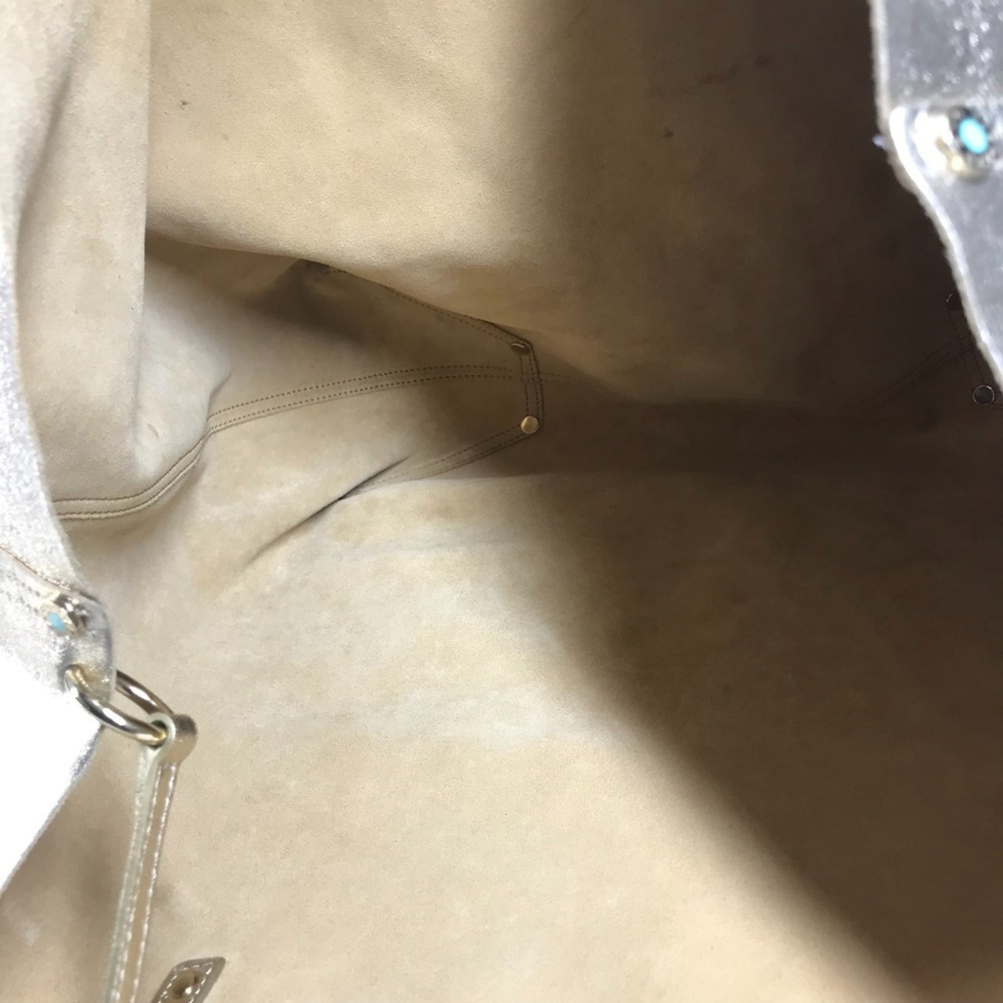 Tiffany Gold Leather Handbag Pouch Shoulder Bag Tote Bag (Pre-Owned)