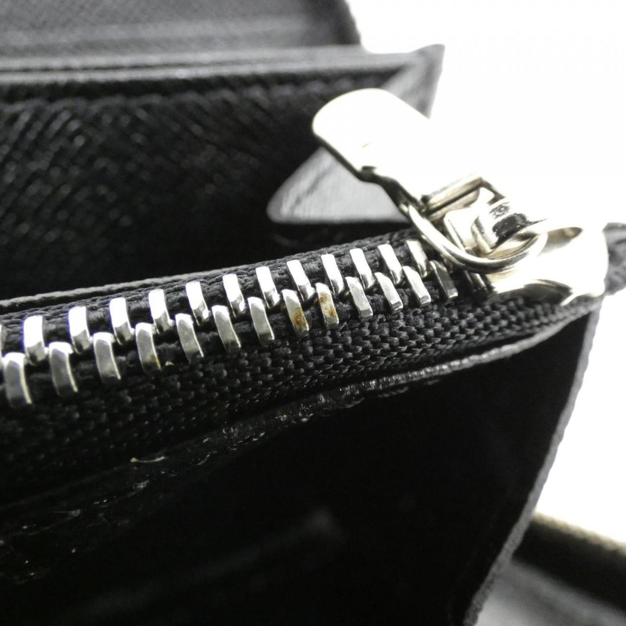 Louis Vuitton Black Leather Long Bill Wallet (Bi-Fold) (Pre-Owned)