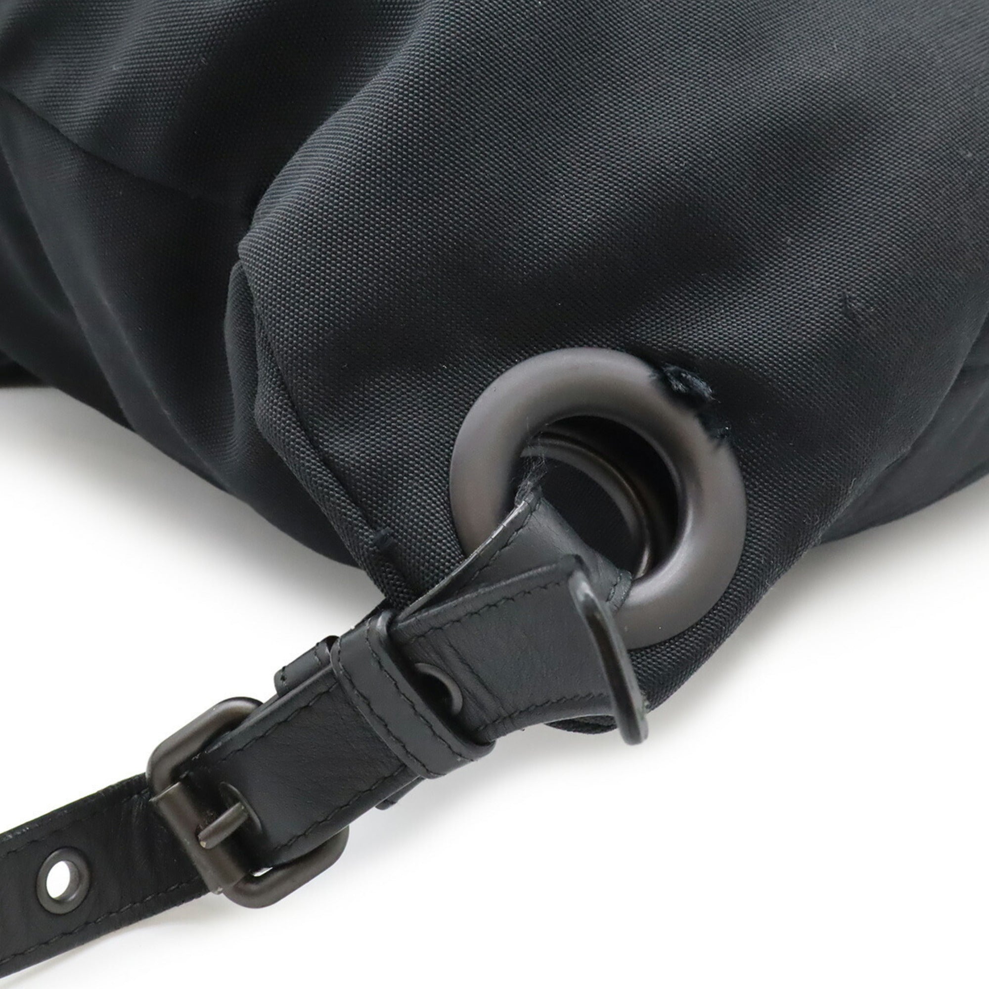 Bottega Veneta Black Nylon Leather Backpack (Pre-Owned)