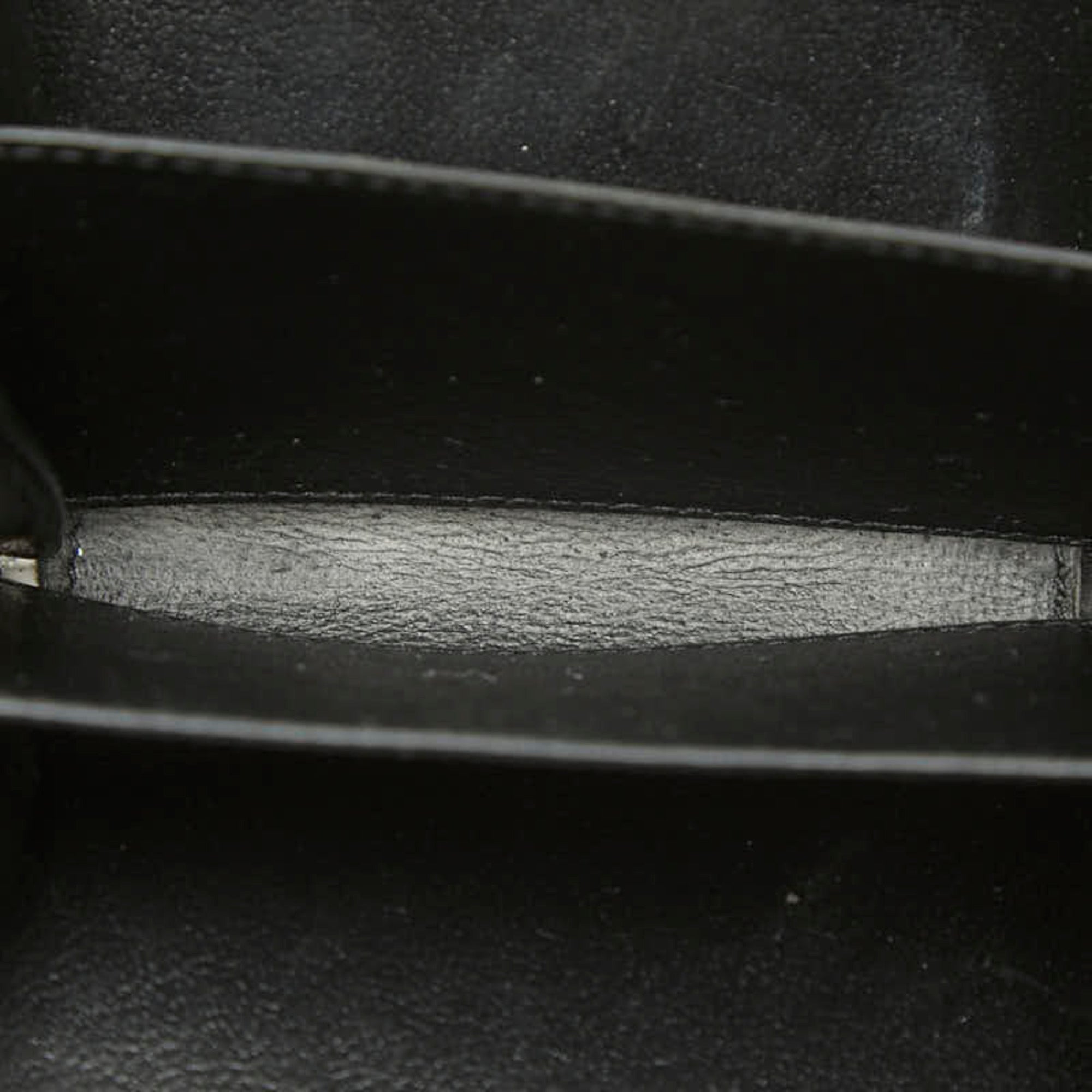 Saint Laurent Silver Black Leather Coin Purse/Coin Case (Pre-Owned)
