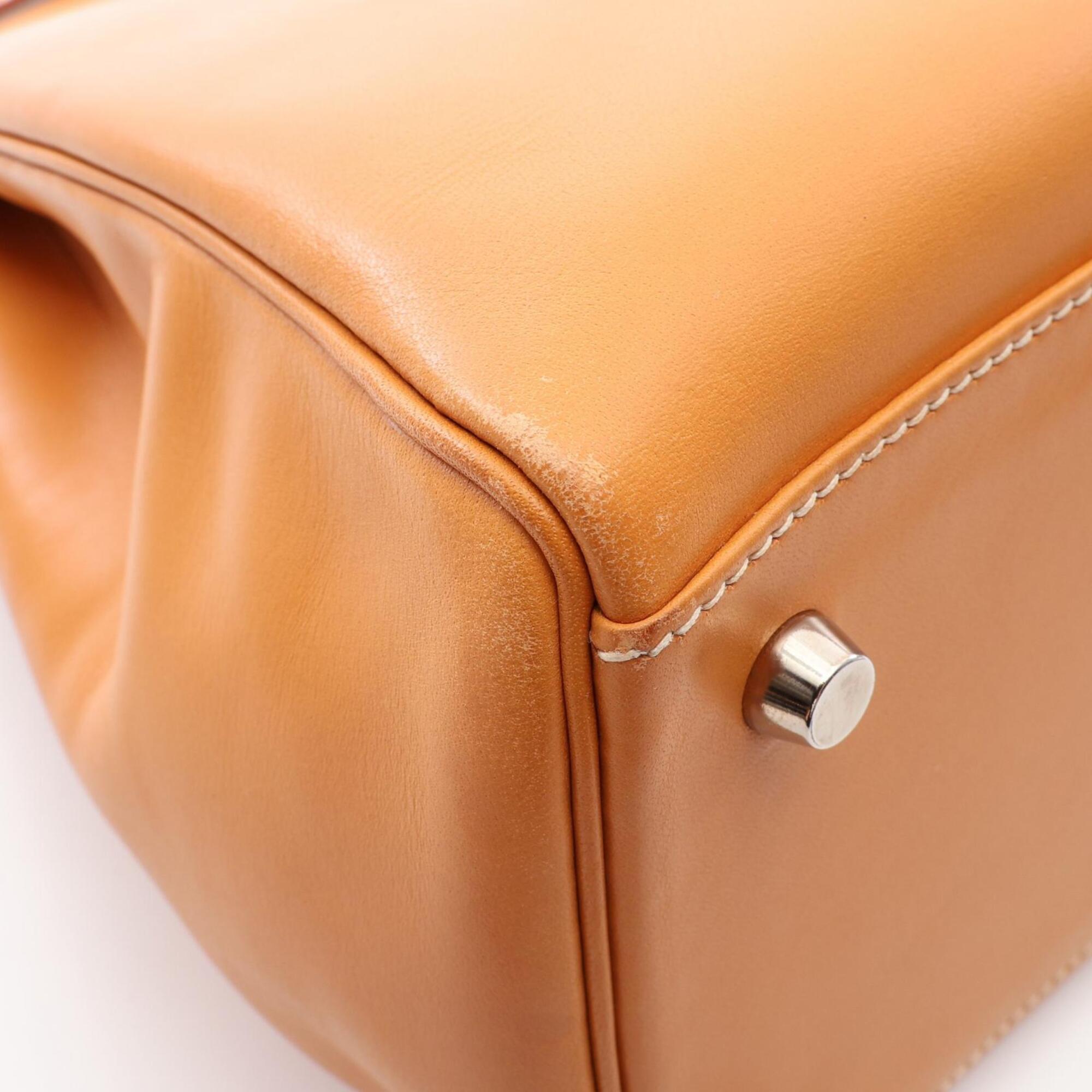 Hermes Brown Natural Chamonix Leather Leather Handbag (Pre-Owned)