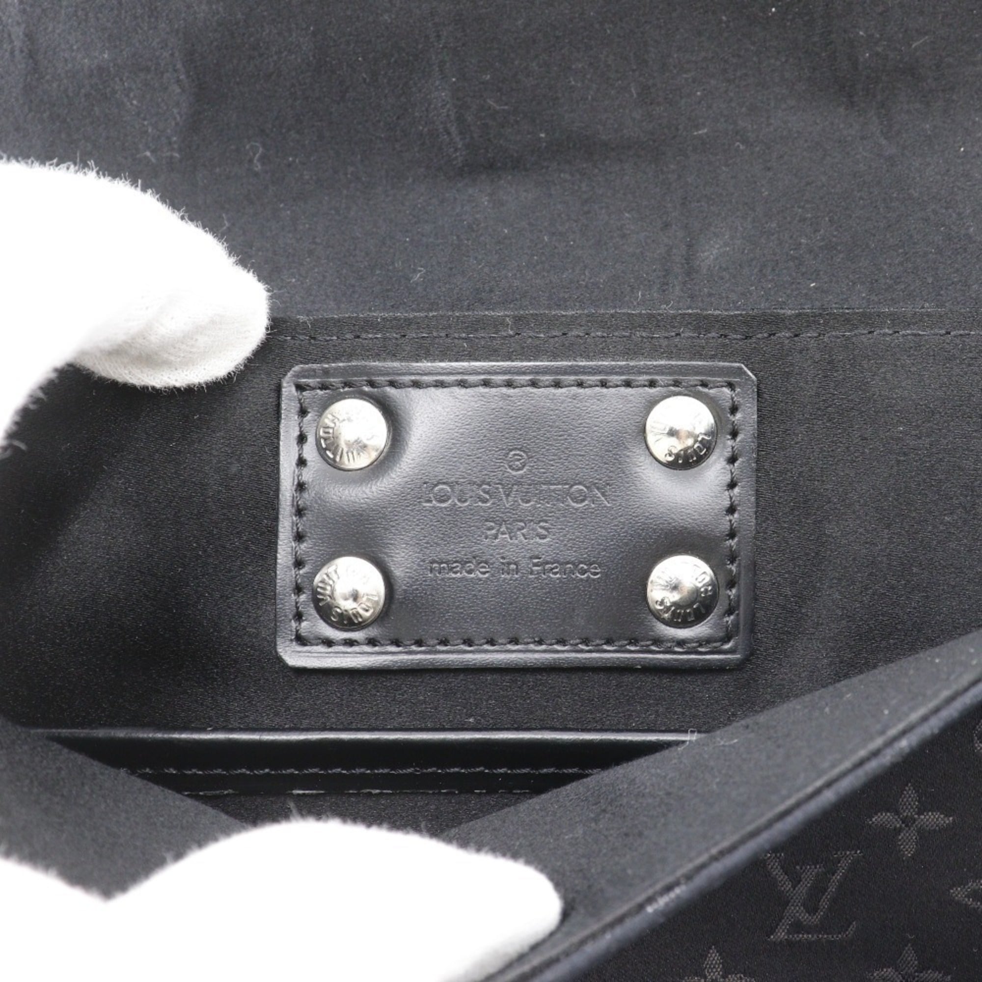 Louis Vuitton Black Monogram Satin Monogram Vernis Leather Shoulder Bag (Pre-Owned)