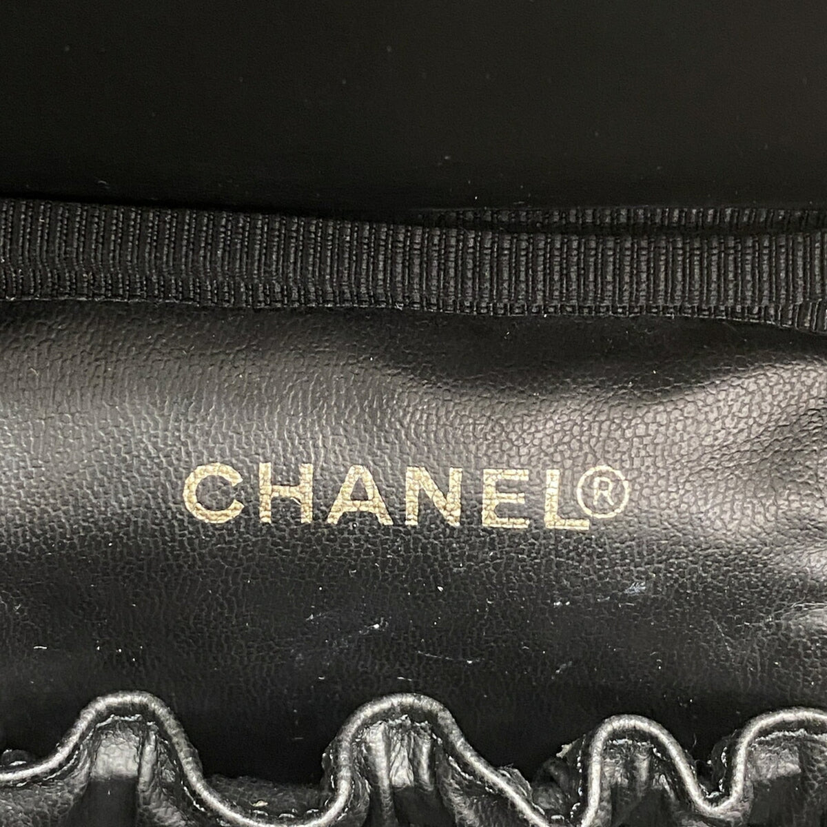 Chanel Black Grained Calfskin Vanity Bag (Pre-Owned)