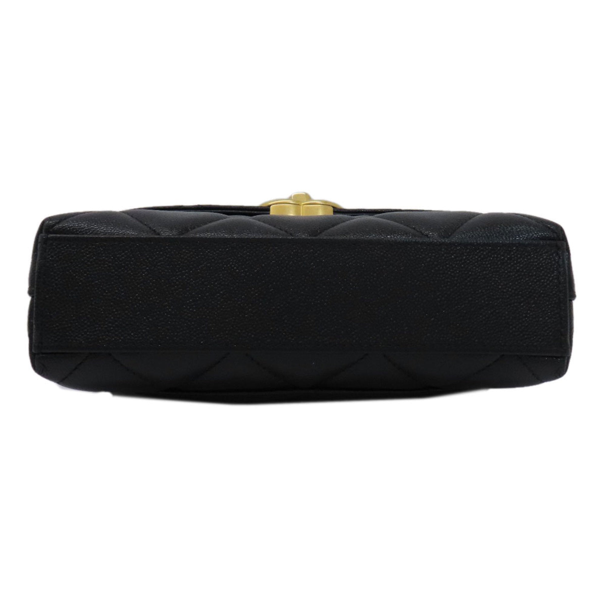 Chanel Black Caviar Leather Shoulder Bag (Pre-Owned)