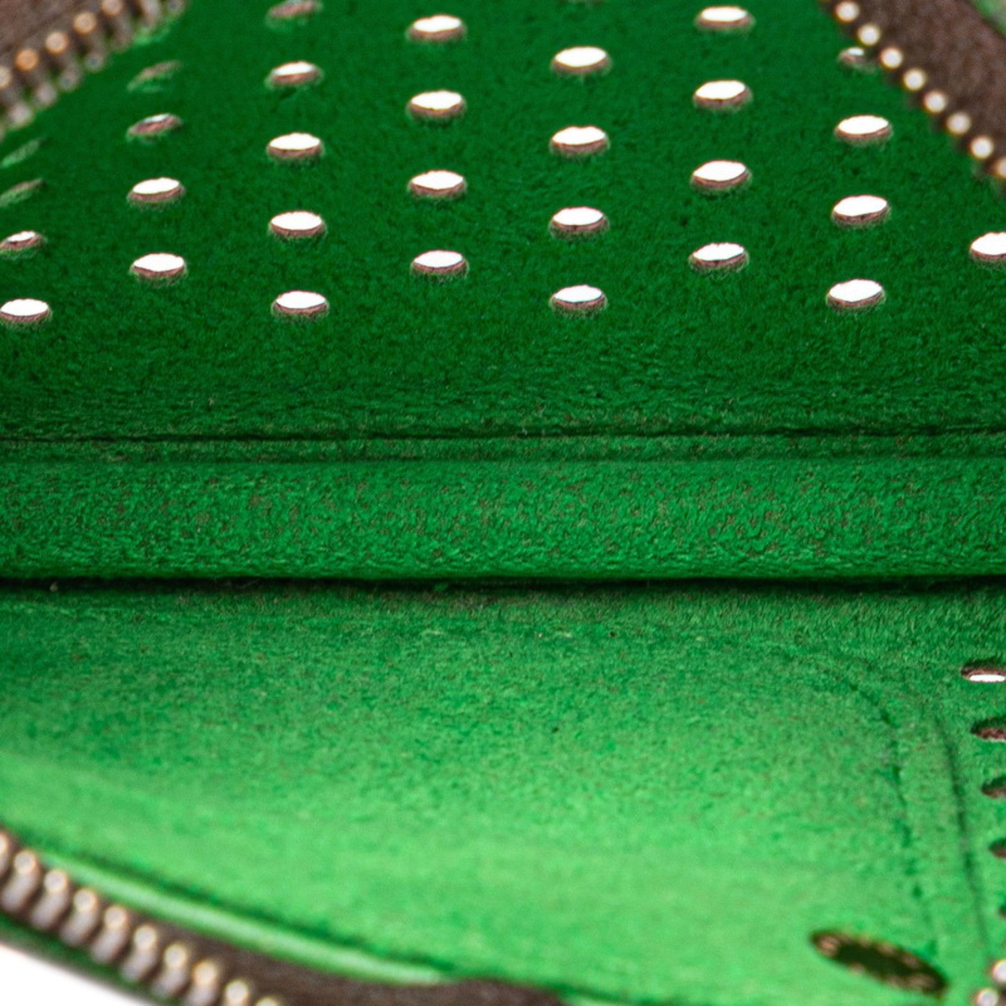 Louis Vuitton Monogram Perfo Brown Vert Pvc Leather Pochette (Pre-Owned)