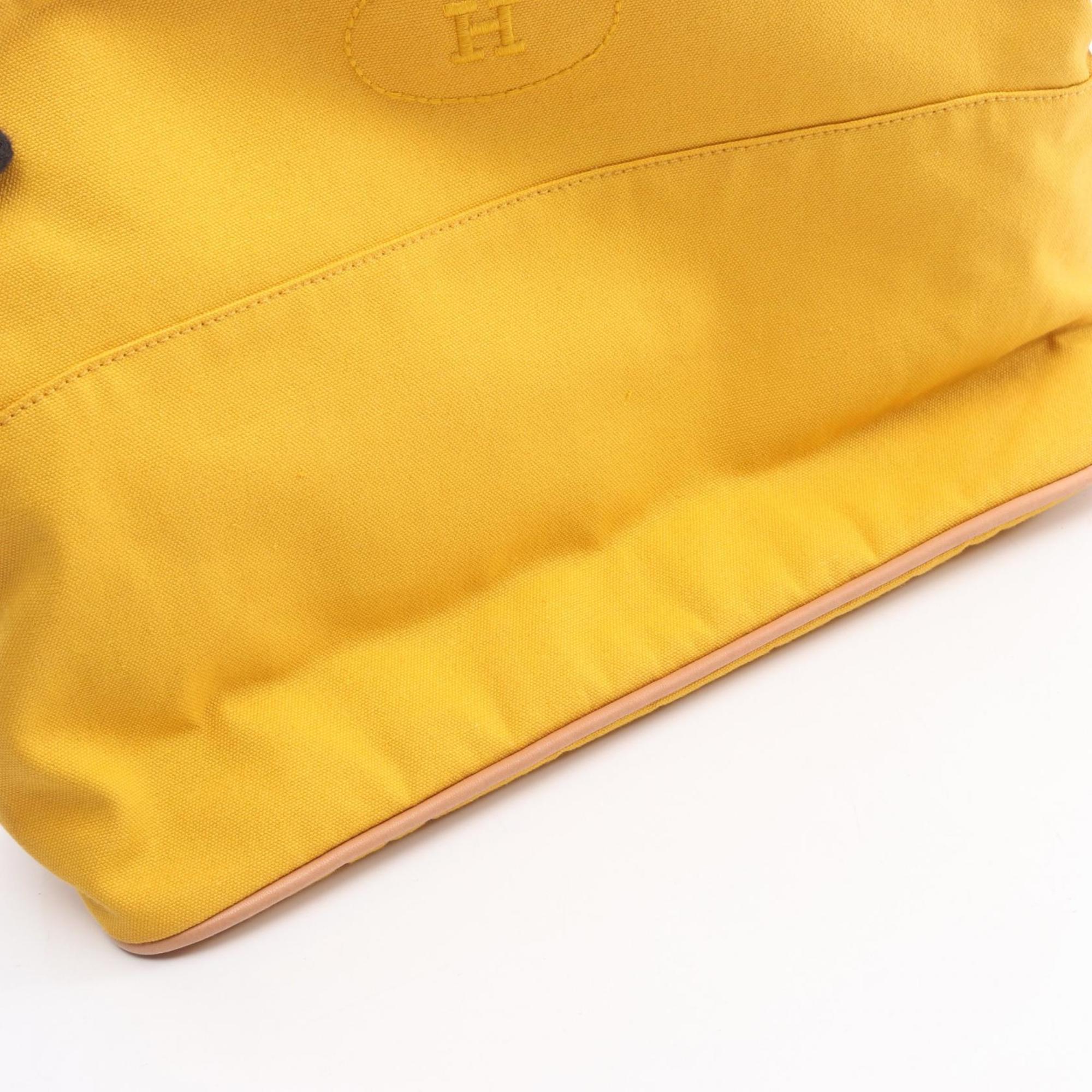Hermes Yellow Canvas Pouch (Pre-Owned)