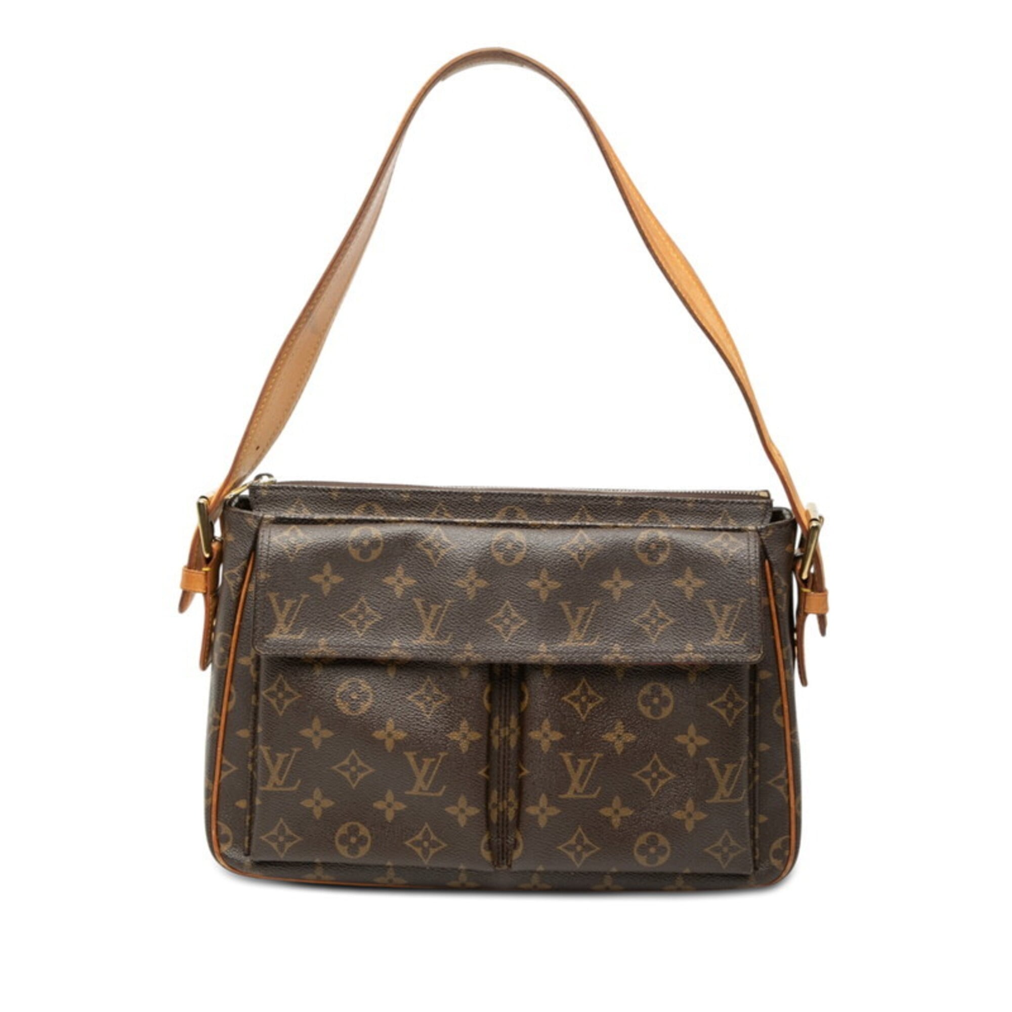 Louis Vuitton Brown Pvc Leather Shoulder Bag (Pre-Owned)
