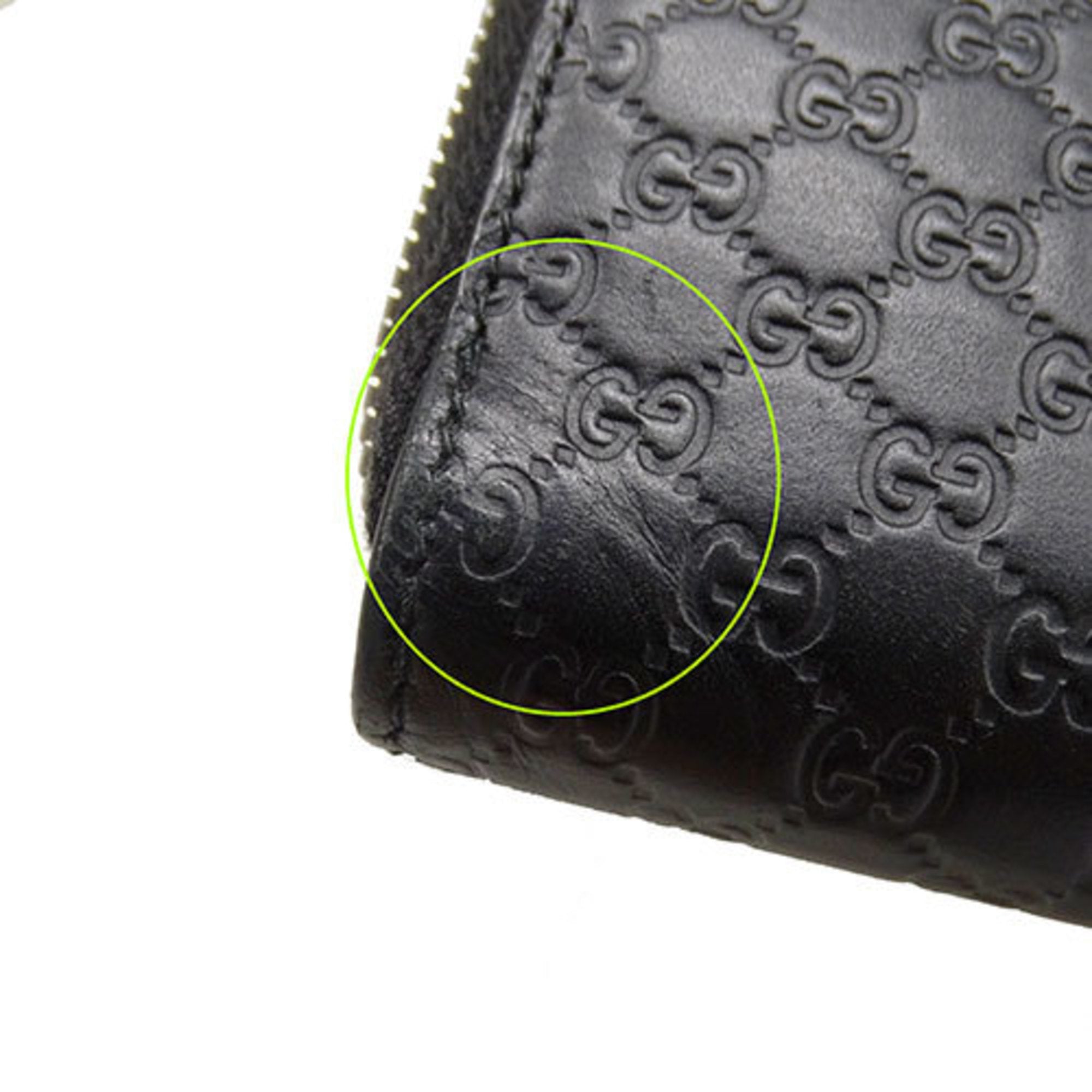 Gucci Black Leather Long Wallet (Bi-Fold) (Pre-Owned)