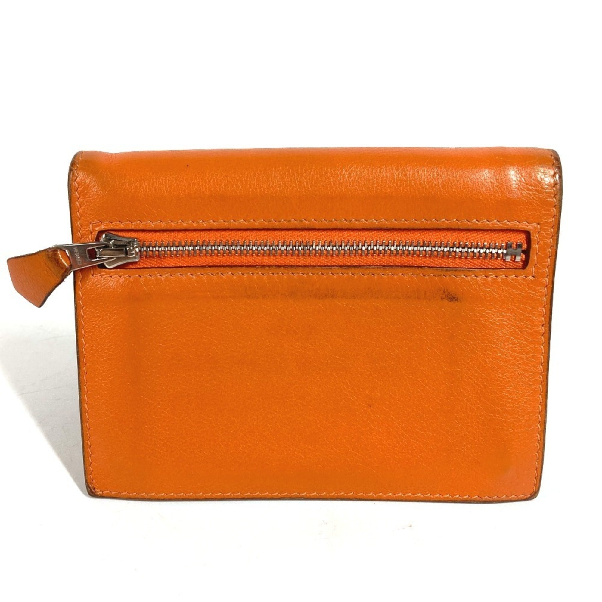 Hermes Orange Swift Leather Wallet (Bi-Fold) (Pre-Owned)