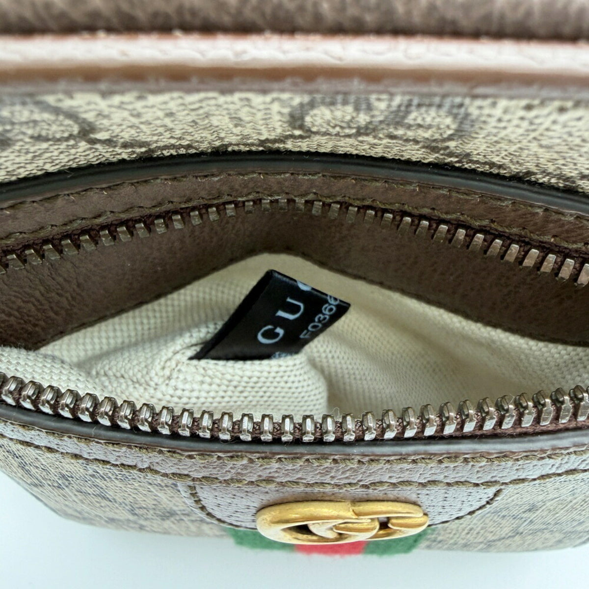 Gucci Beige Brown Gg Supreme Canvas Leather Shoulder Bag (Pre-Owned)