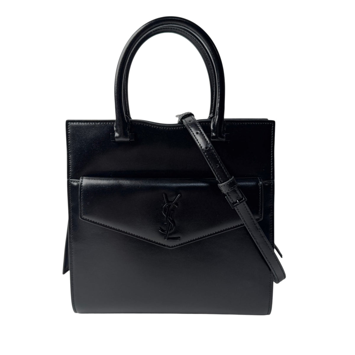 Saint Laurent Black Leather Handbag Shoulder Bag (Pre-Owned)