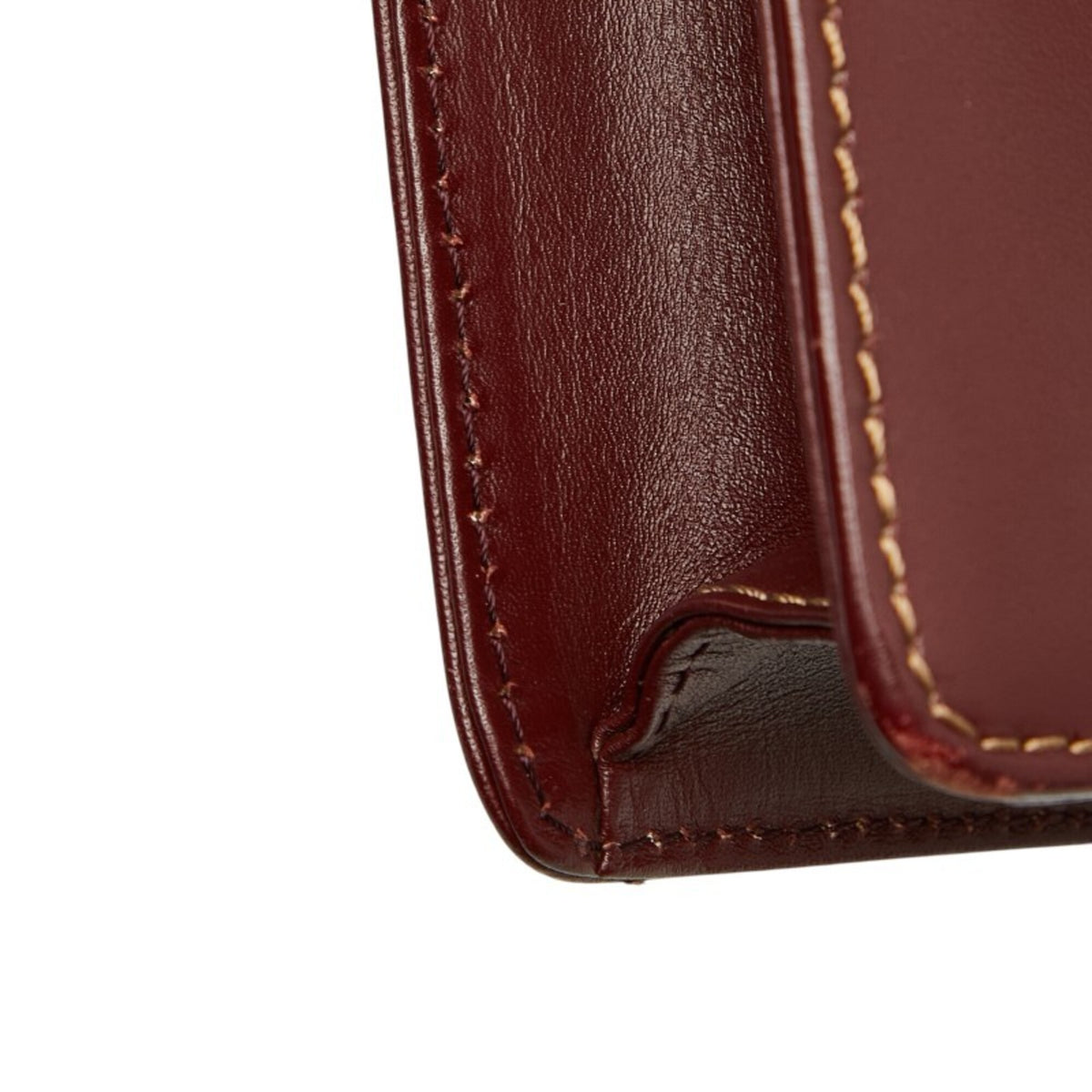 Cartier Wine Red Leather Shoulder Bag (Pre-Owned)