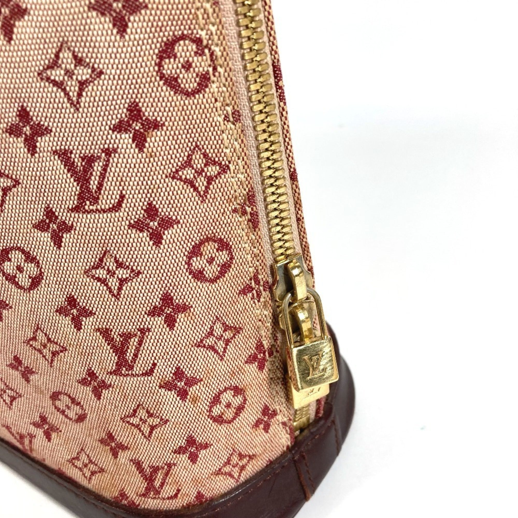 Louis Vuitton Cerise Red Color Monogram Mini Handbag Tote Bag (Pre-Owned)