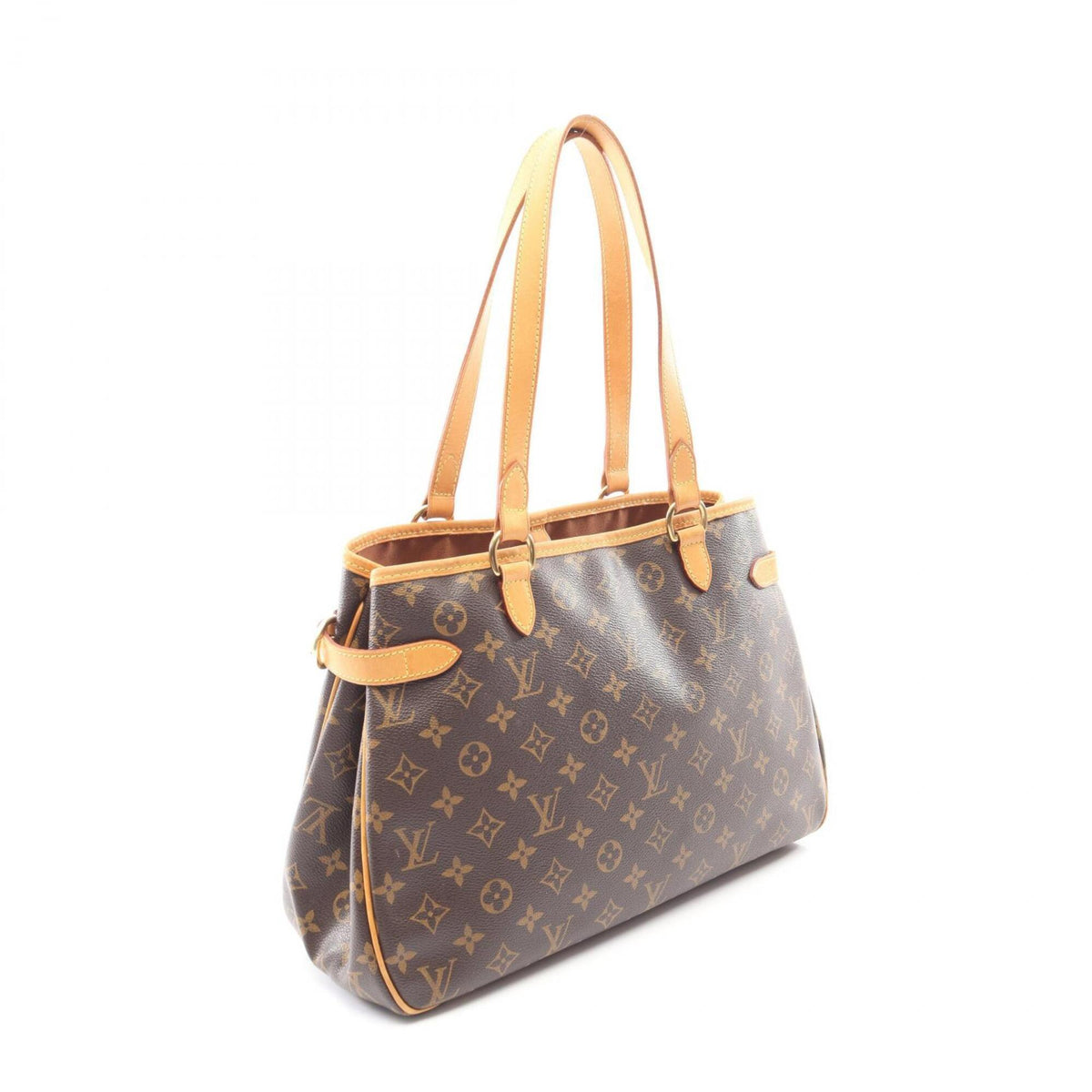 Louis Vuitton Brown Coated Canvas Leather Handbag Shoulder Bag (Pre-Owned)