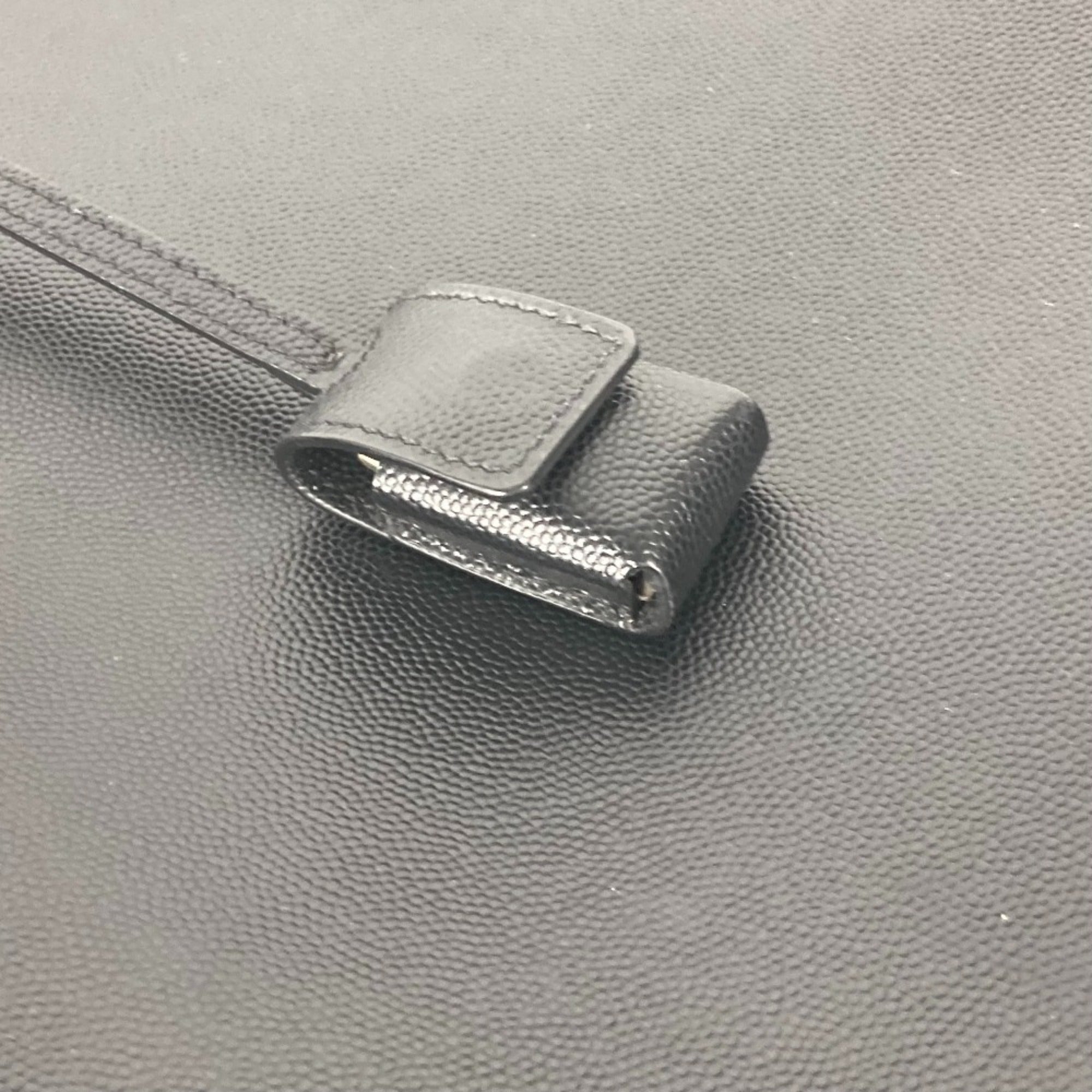 Saint Laurent Black Leather Handbag Tote Bag (Pre-Owned)